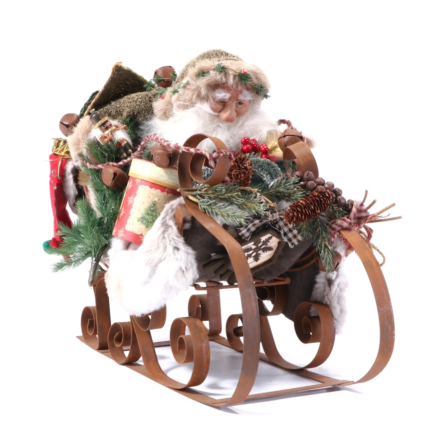 Santa On Sleigh Table Decoration