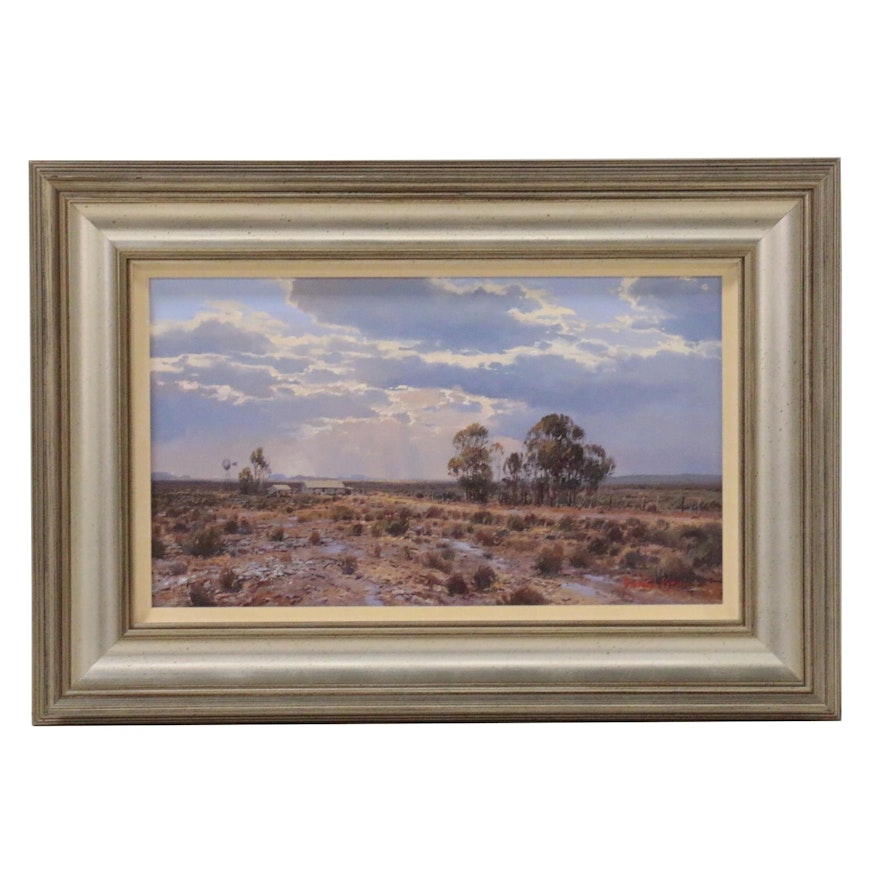 Francois Koch Oil Painting of South African Karoo Landscape