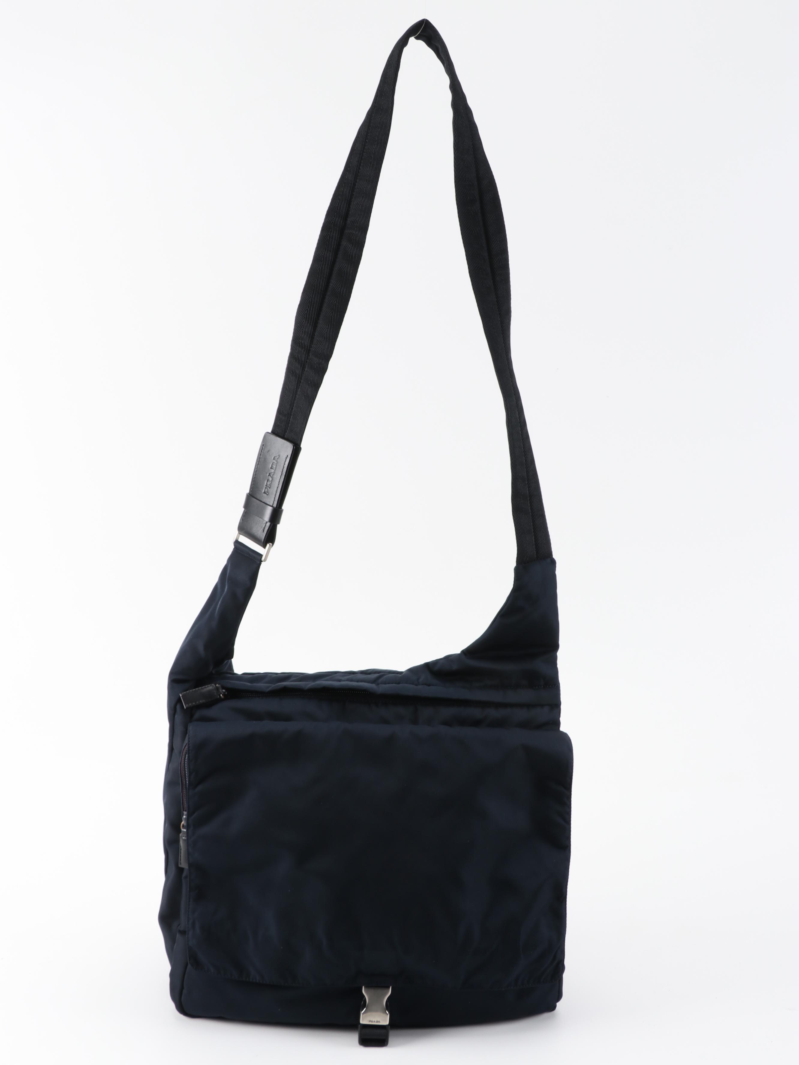 Prada Navy/Black Nylon Messenger Bag