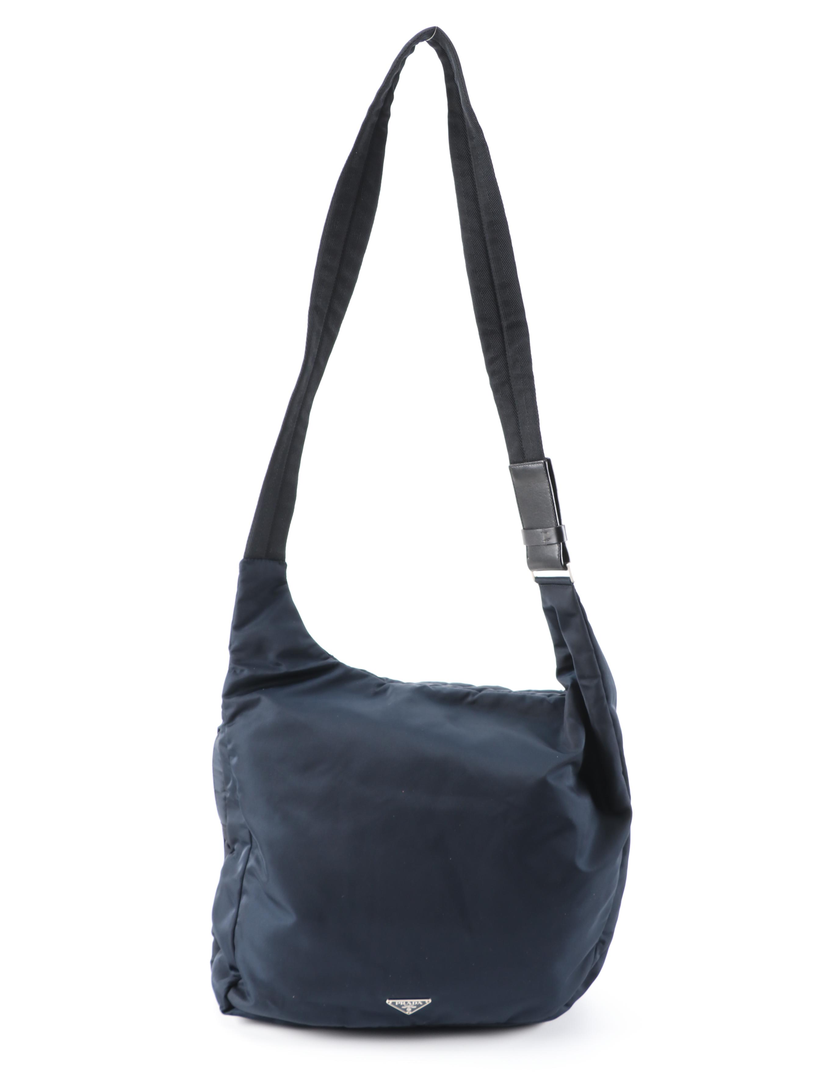 Prada Navy/Black Nylon Messenger Bag