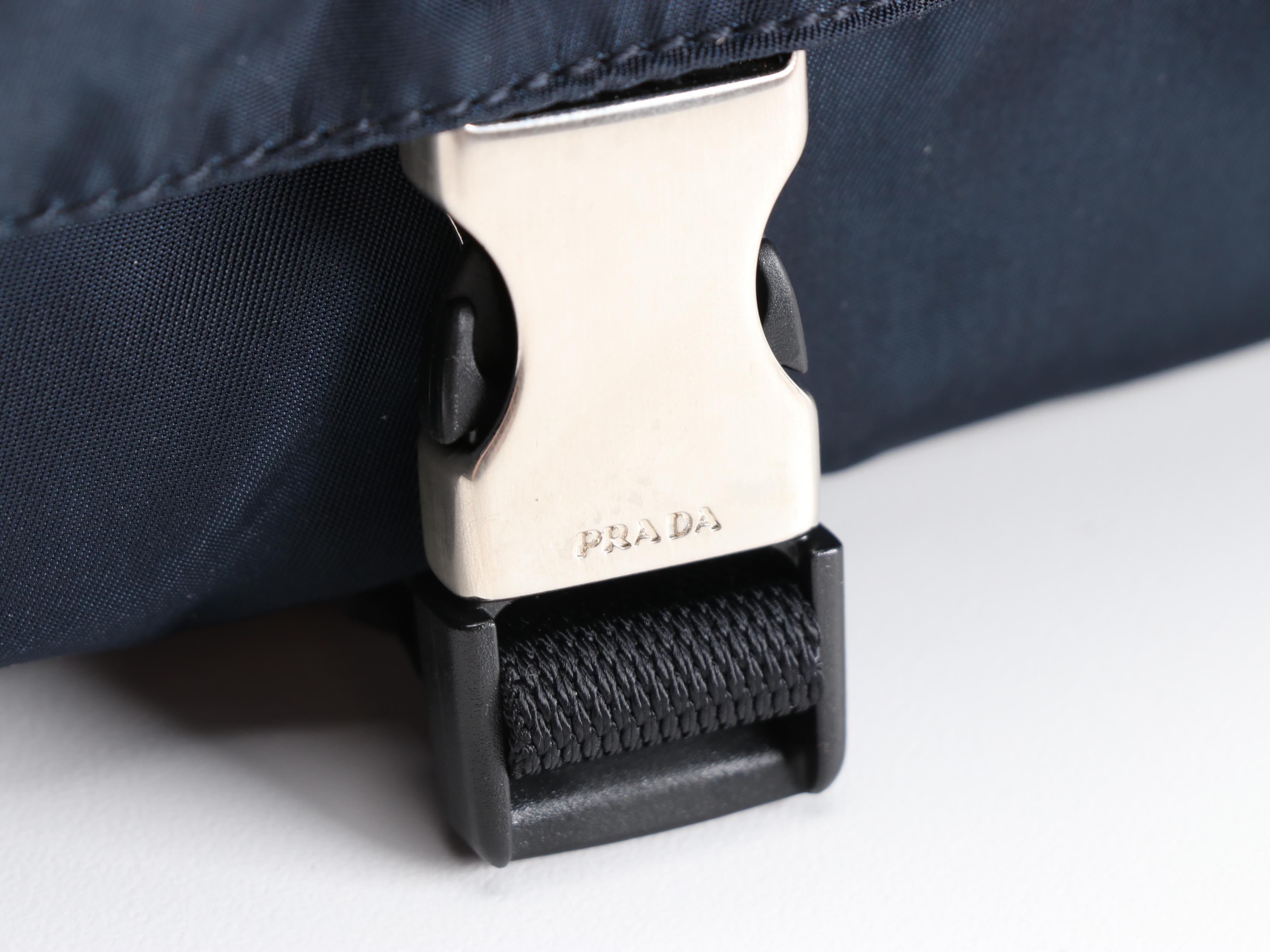 Prada Navy/Black Nylon Messenger Bag