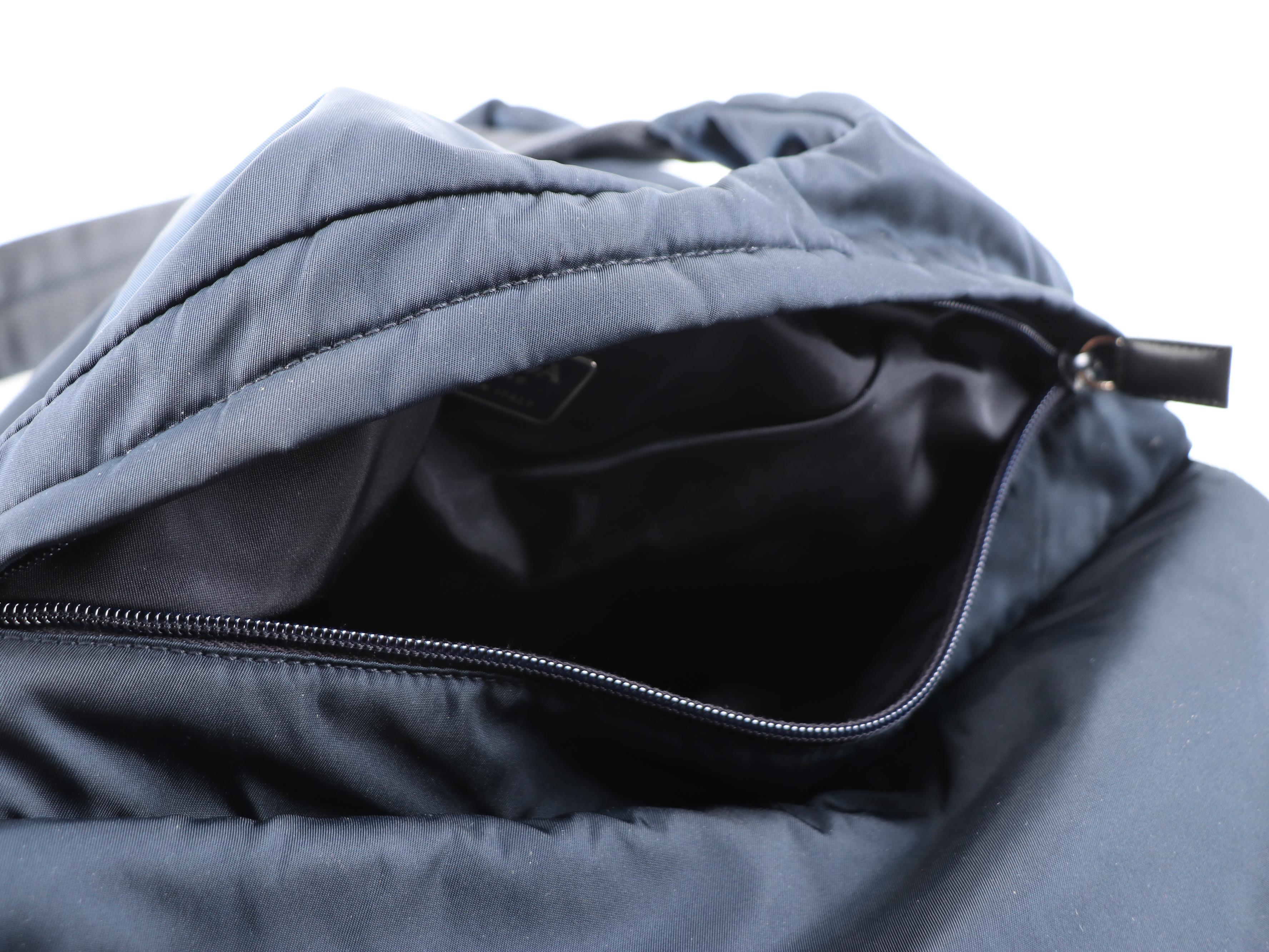 Prada Navy/Black Nylon Messenger Bag