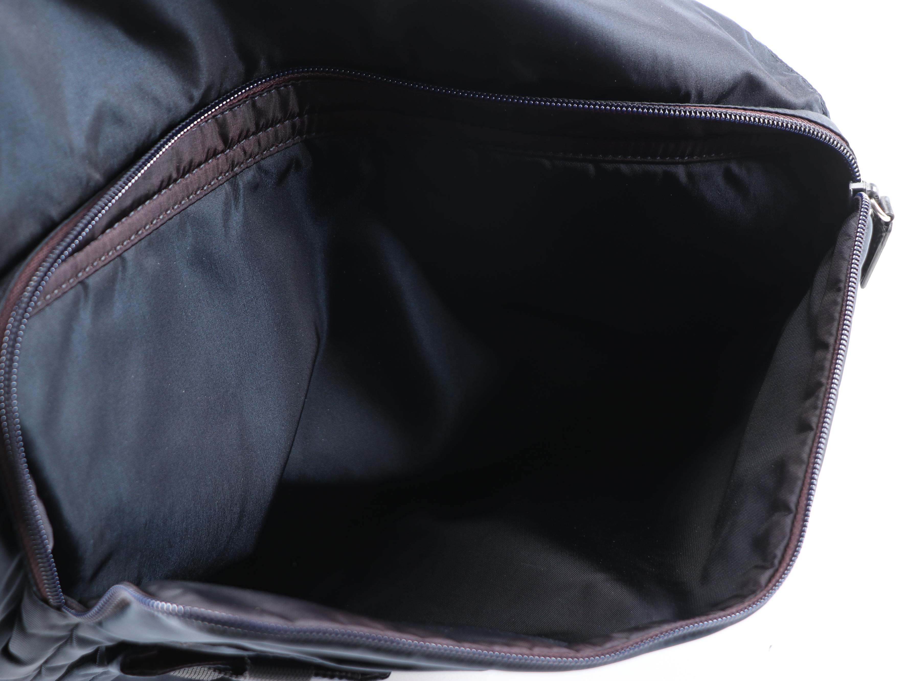 Prada Navy/Black Nylon Messenger Bag