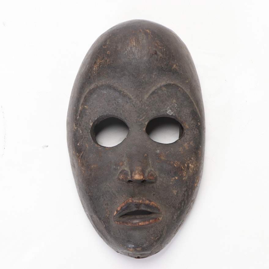 Dan "Gunye Ge" Style Hand-Carved Wood Mask, West Africa
