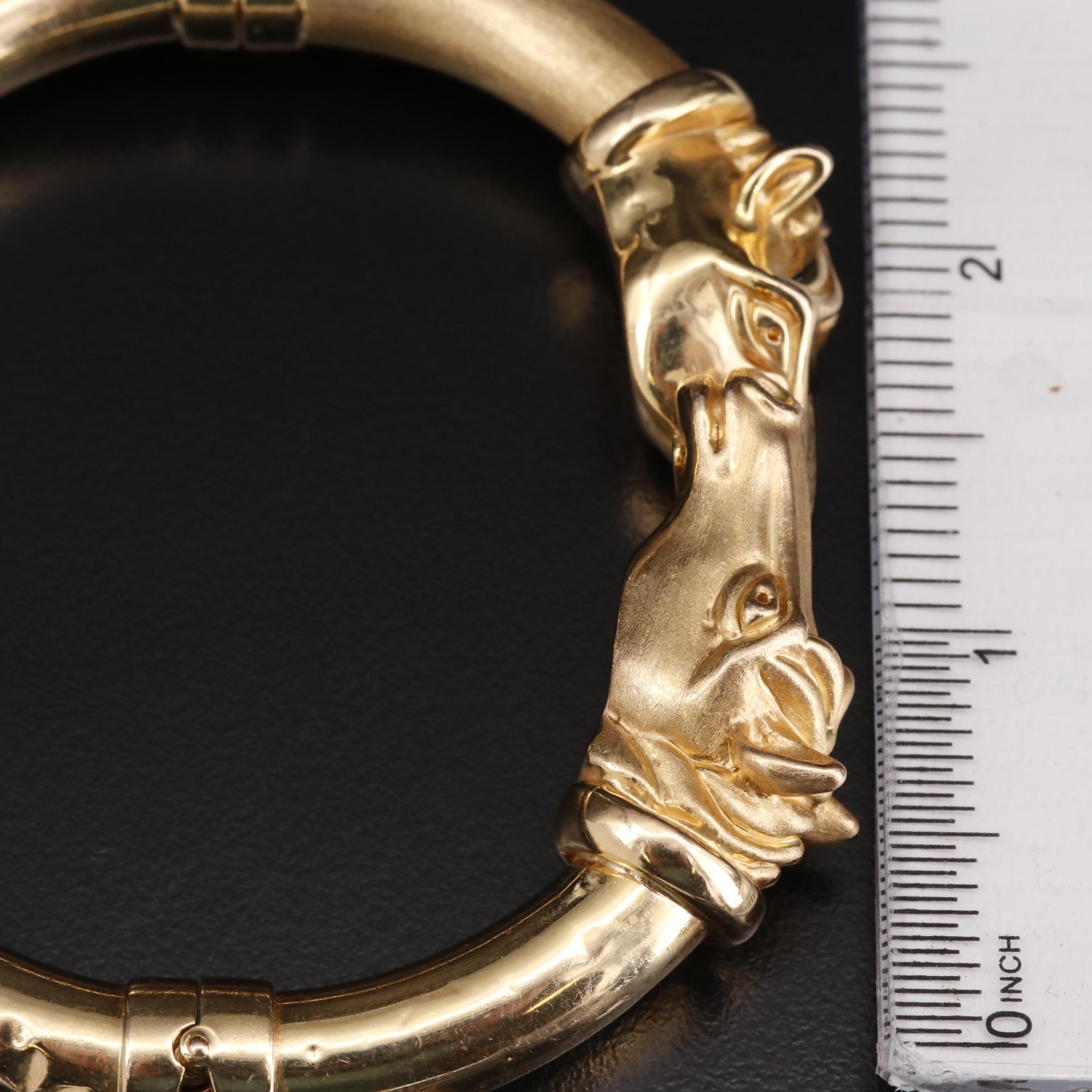 Vintage Anfora 14K Equestrian Bracelet