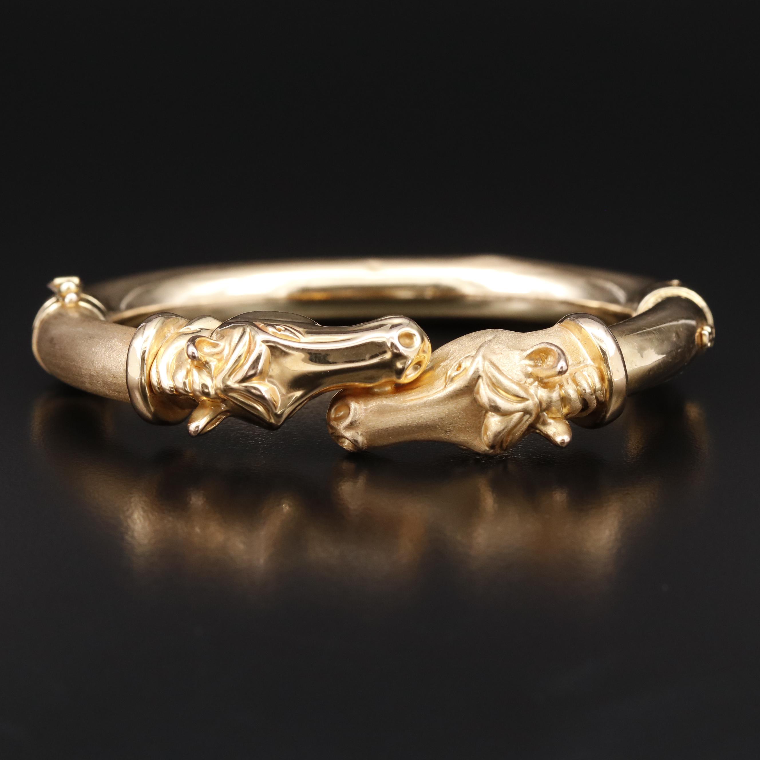 Vintage Anfora 14K Equestrian Bracelet