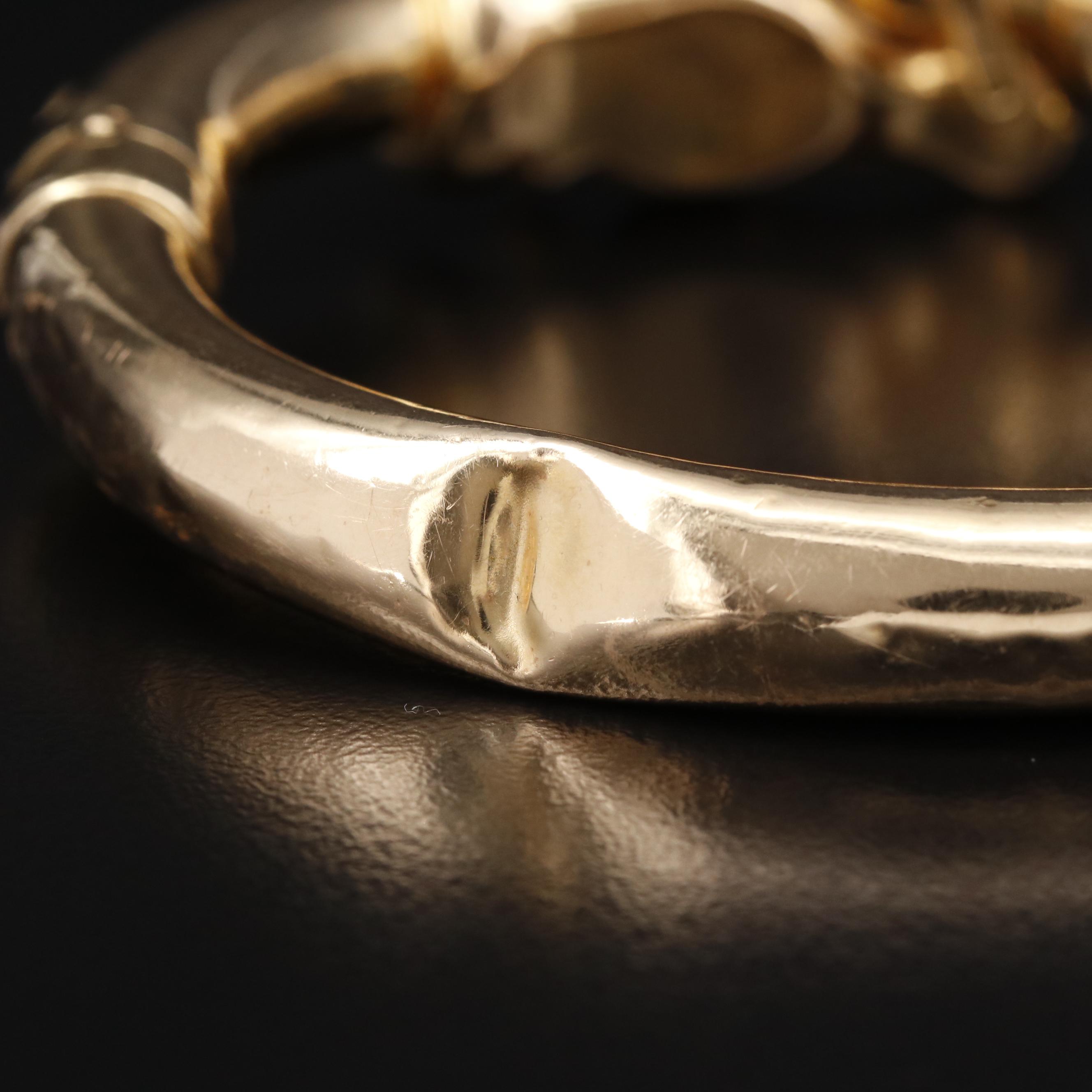 Vintage Anfora 14K Equestrian Bracelet