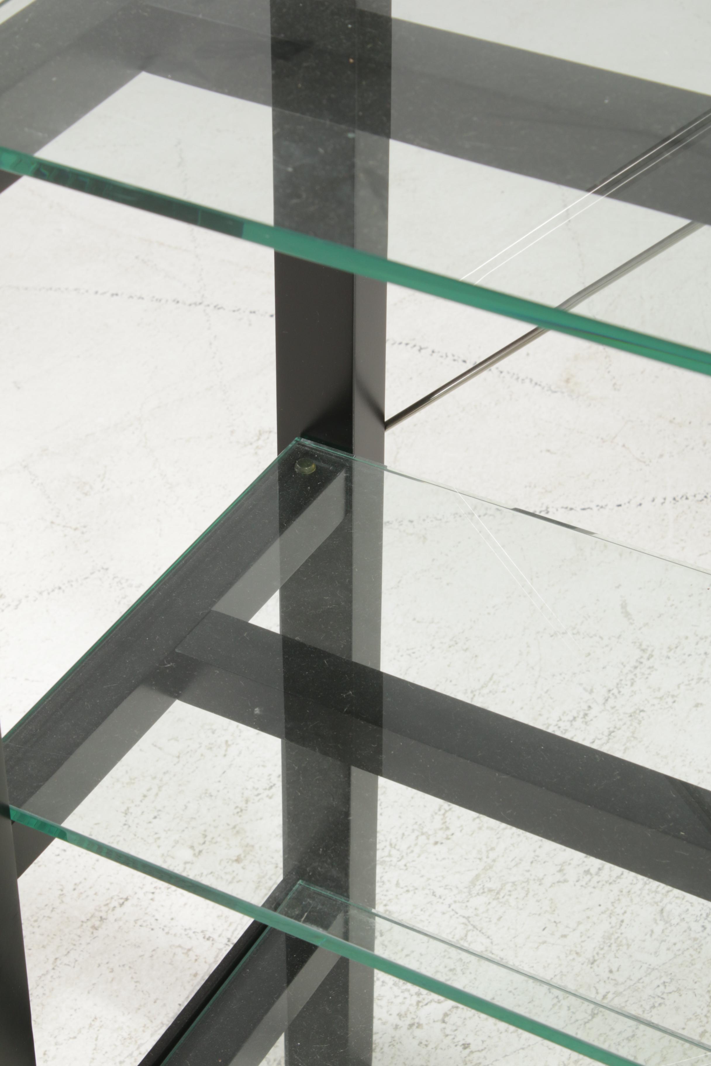 Display Shelves with Tempered Glass Shelves, 21st Century