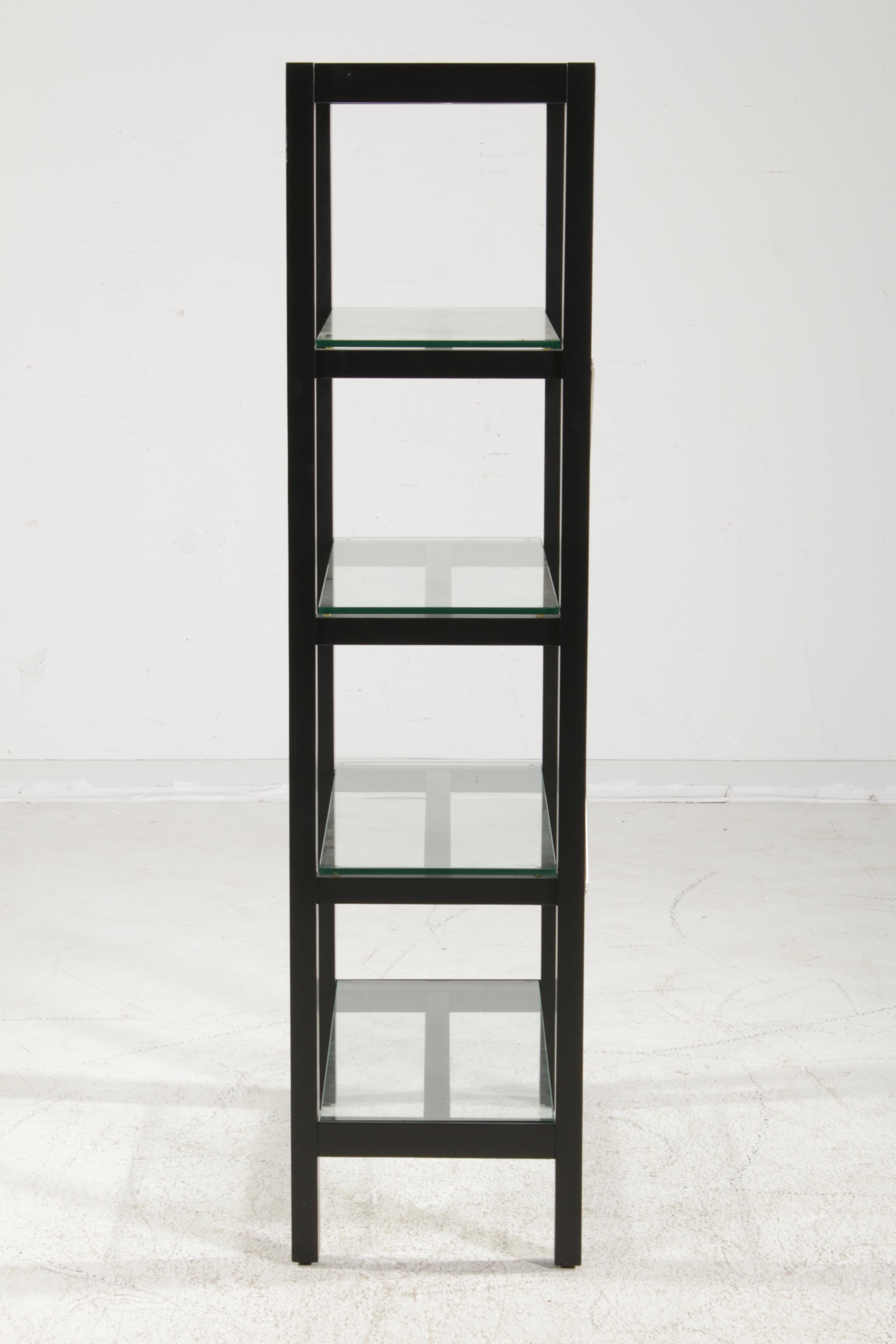 Display Shelves with Tempered Glass Shelves, 21st Century
