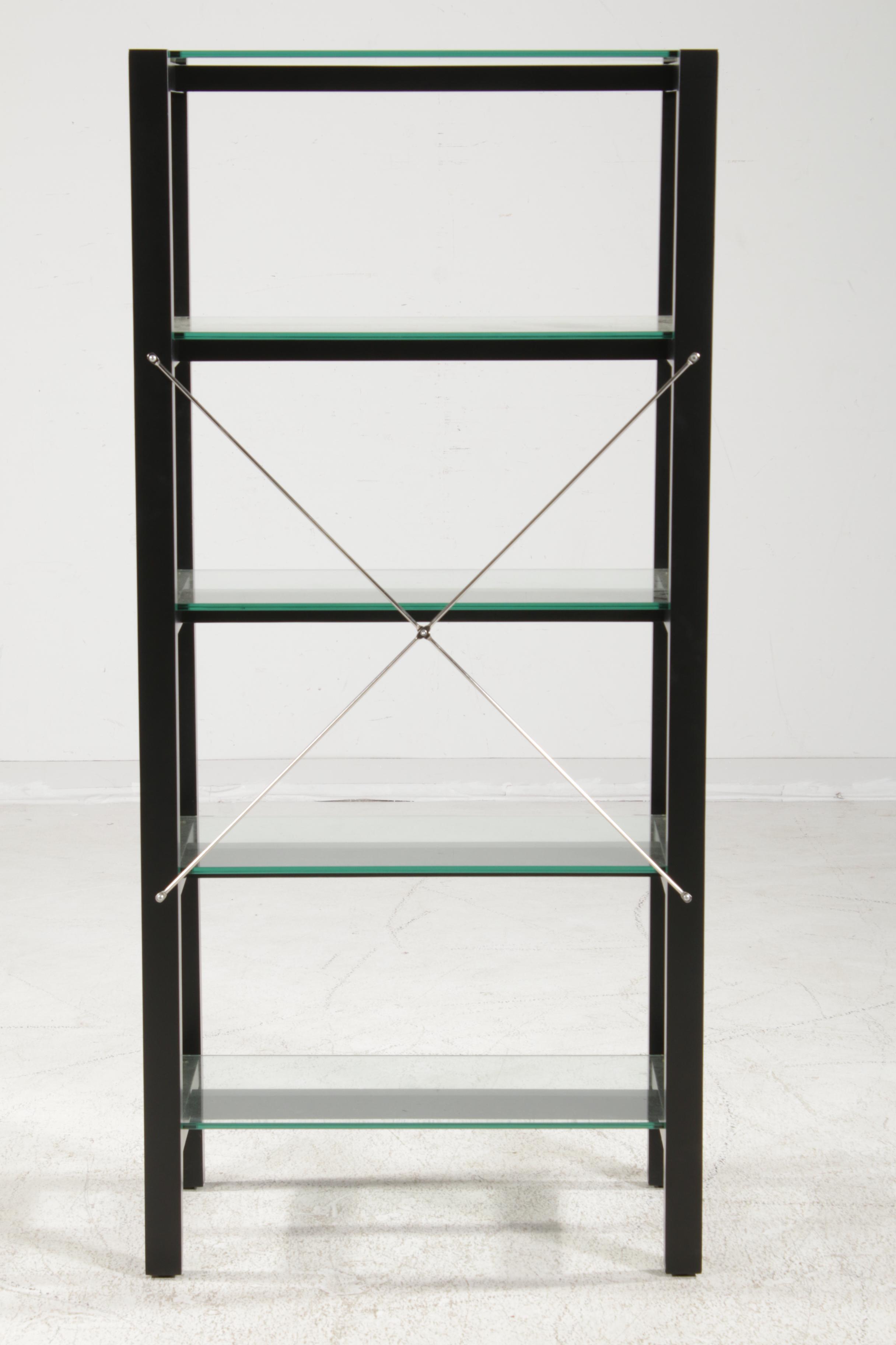 Display Shelves with Tempered Glass Shelves, 21st Century