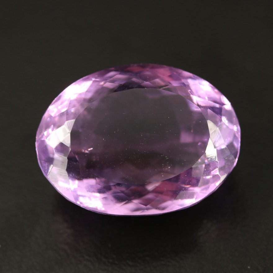 Loose 32.13 CT Oval Faceted Amethyst