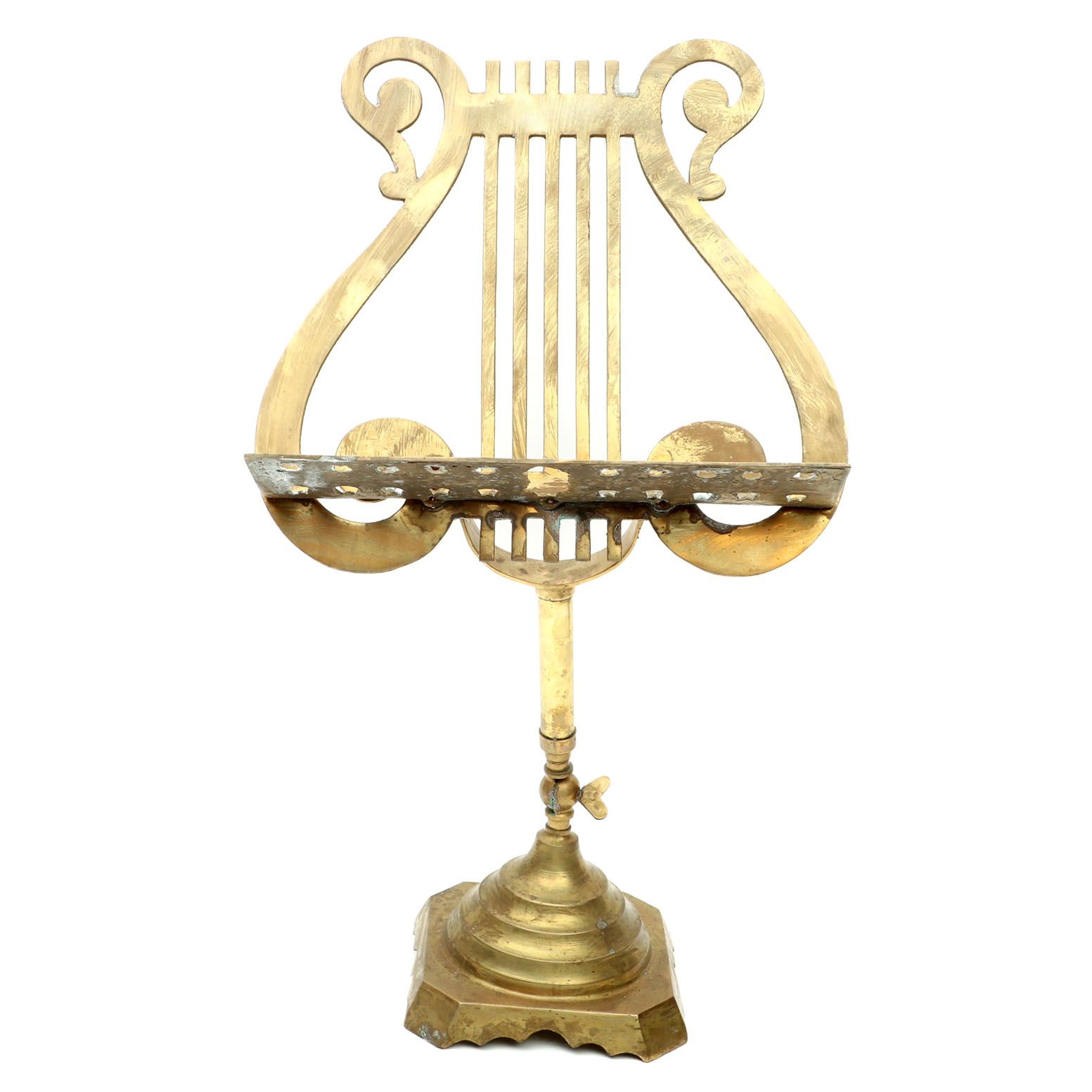Lyre Shaped Brass Music Stand