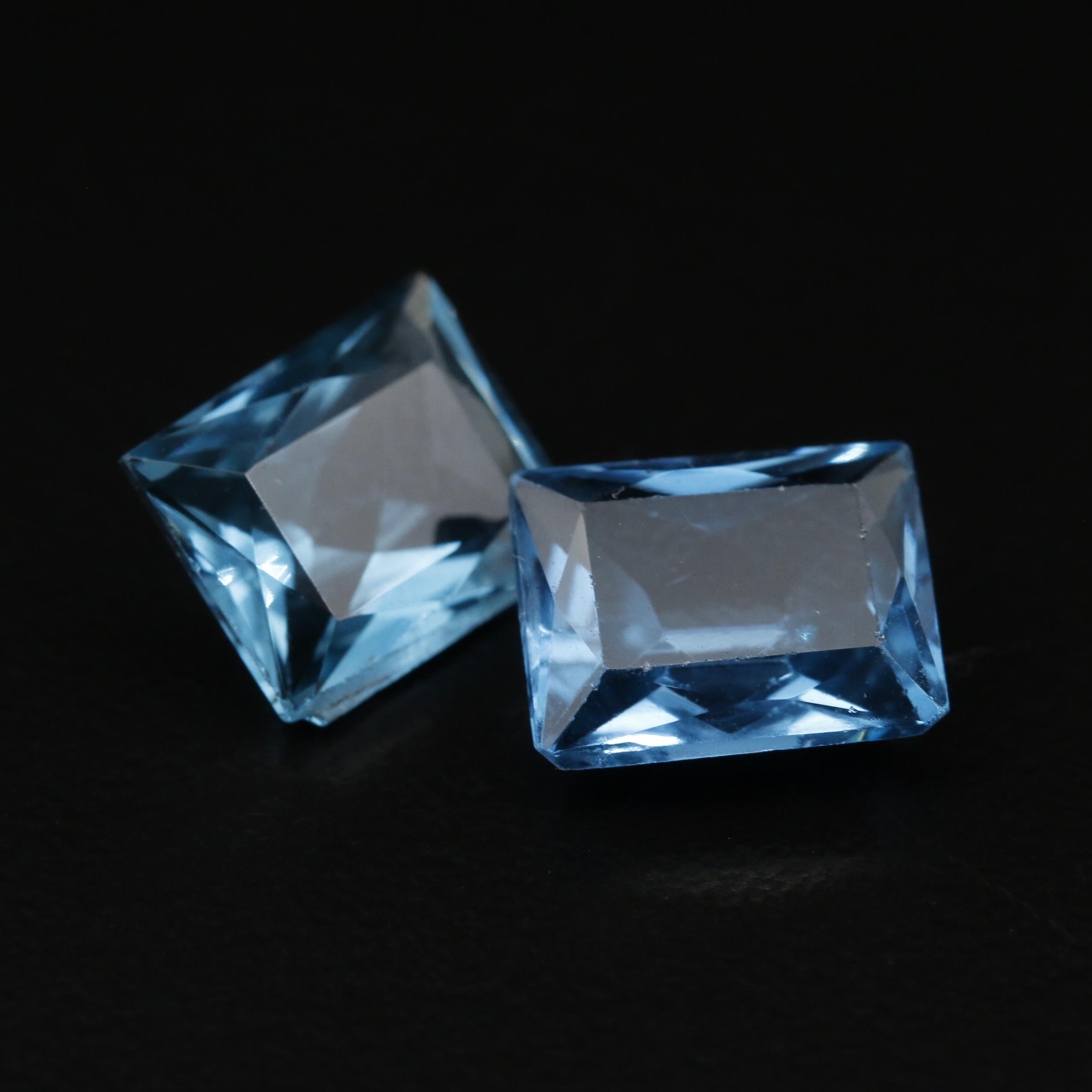 Loose Matched Pair of Laboratory Grown Spinels
