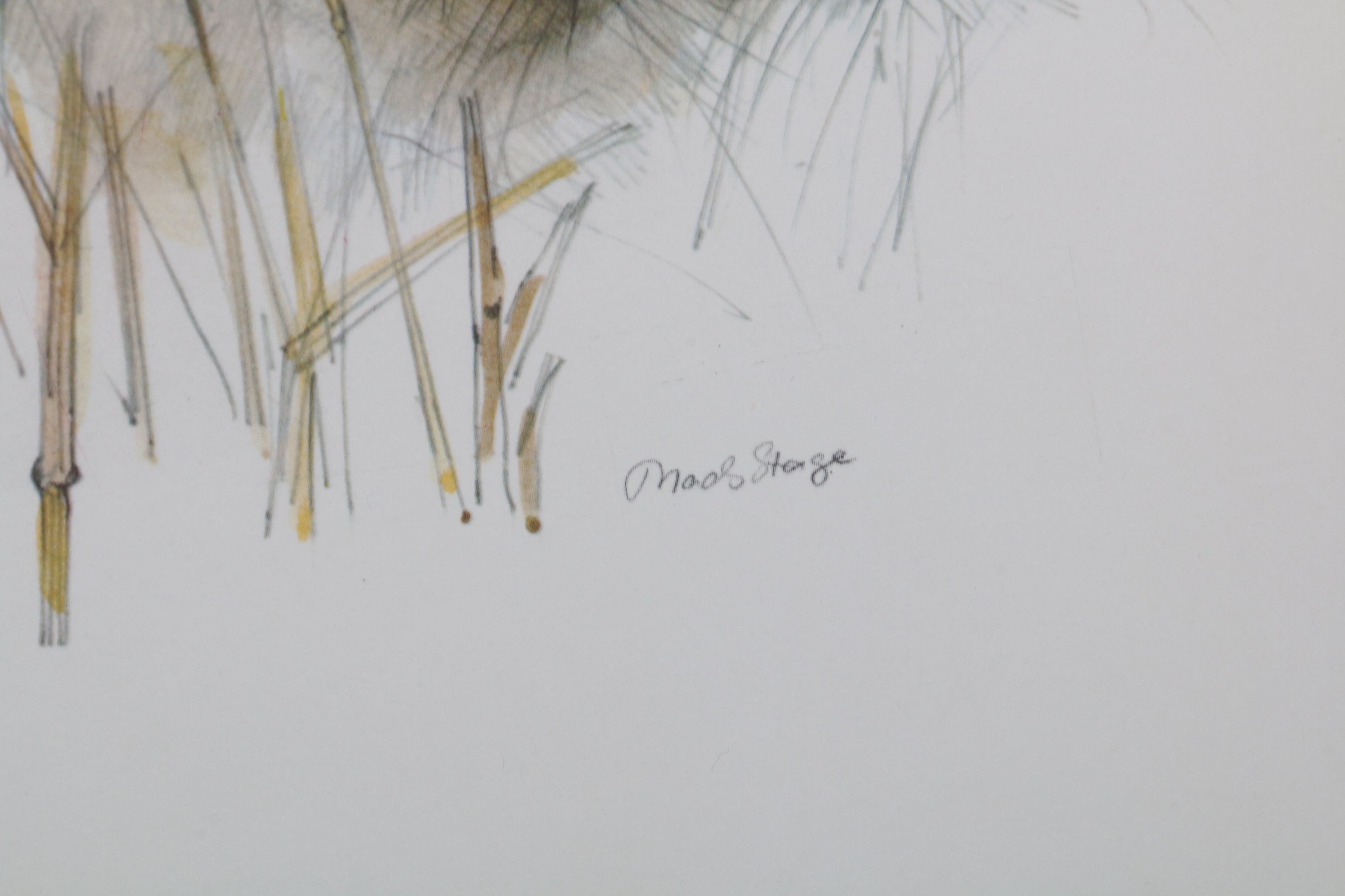 Offset Lithograph after Mads Stage "Harekillinger"