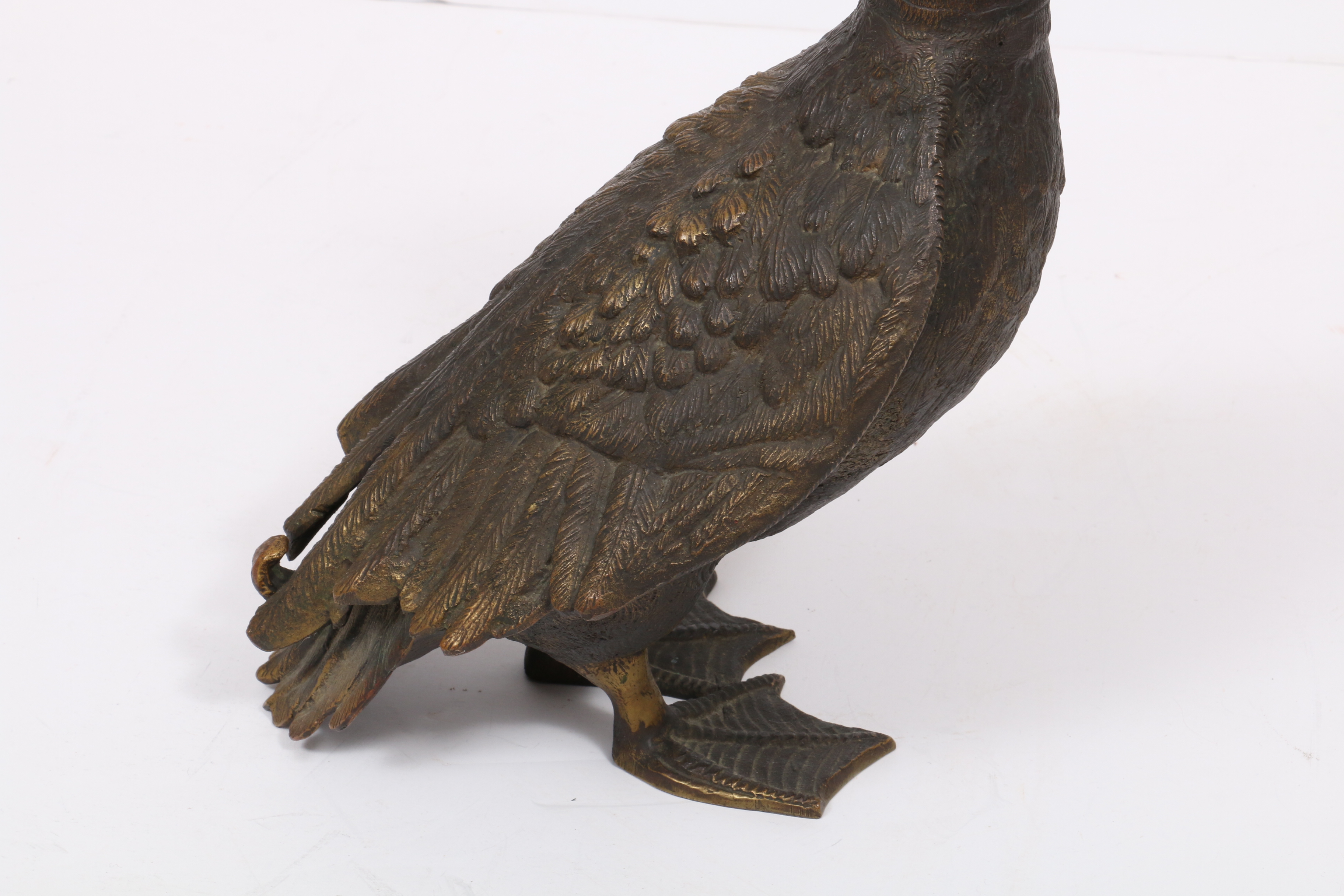 Bronze Duck Statuette