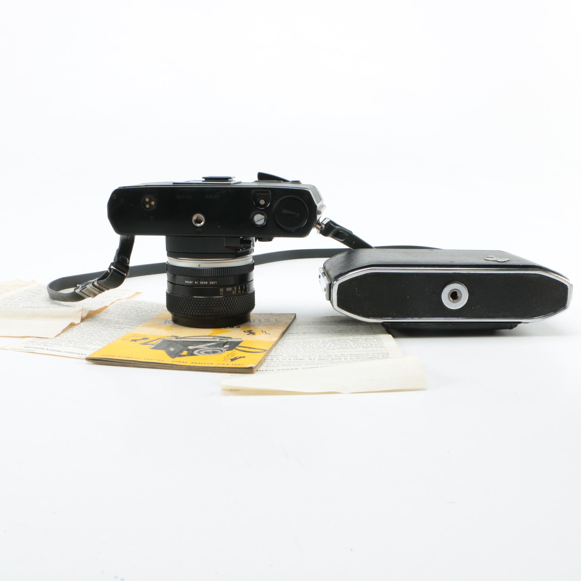 Kodak Tourist Camera and Yashica FR1 SLR Cameras