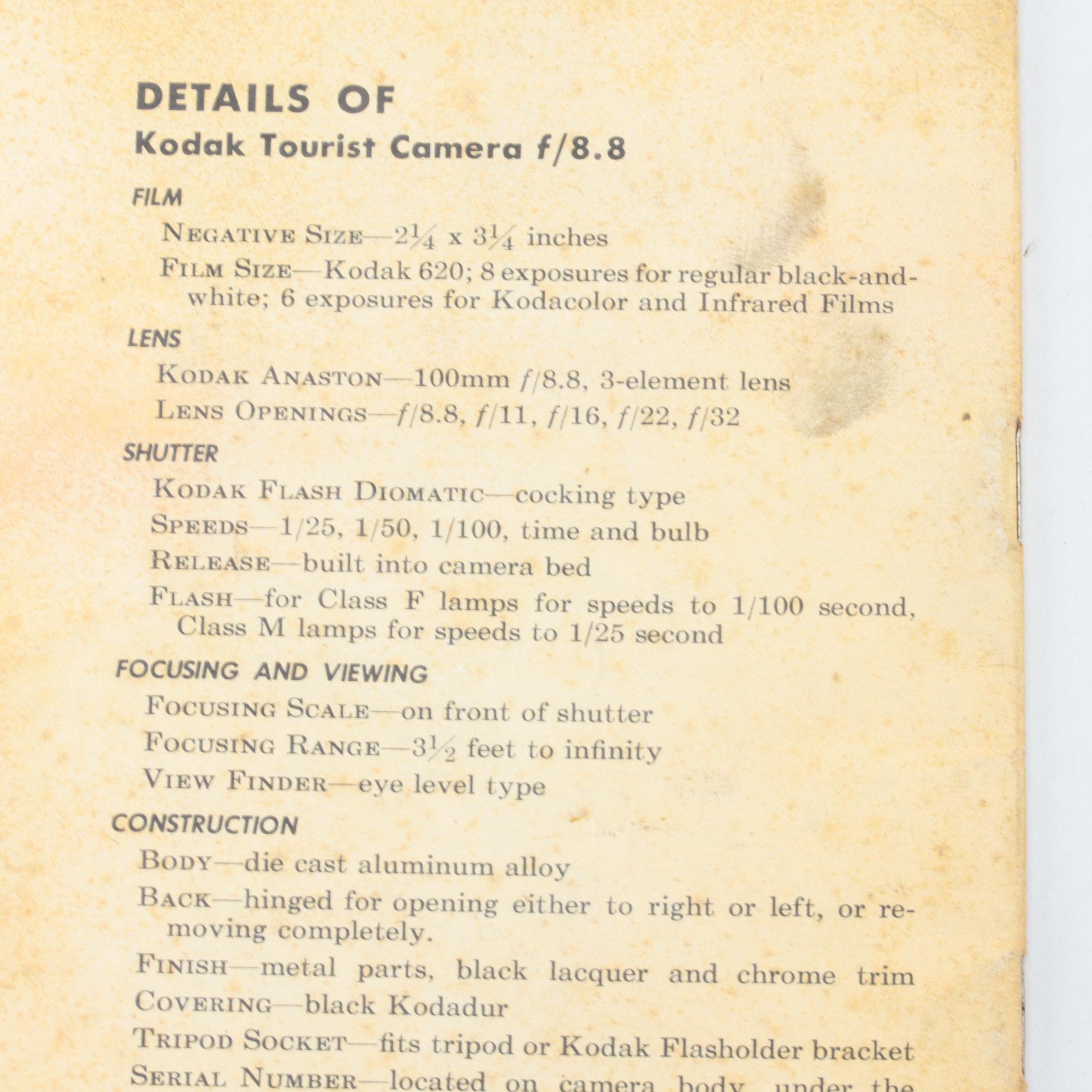 Kodak Tourist Camera and Yashica FR1 SLR Cameras