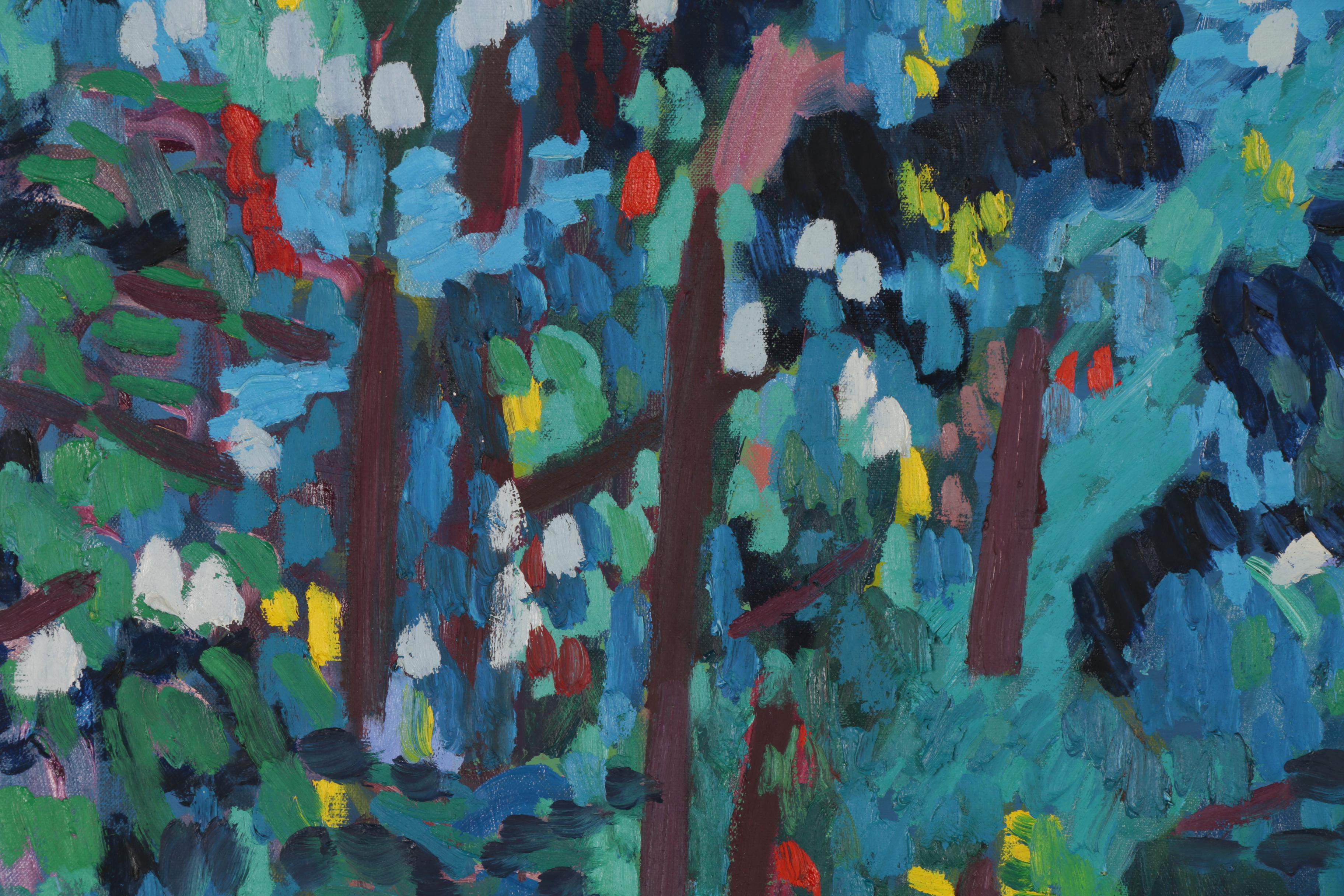 Jerald Mironov Post-Impressionist Style Oil Painting of Waterscape