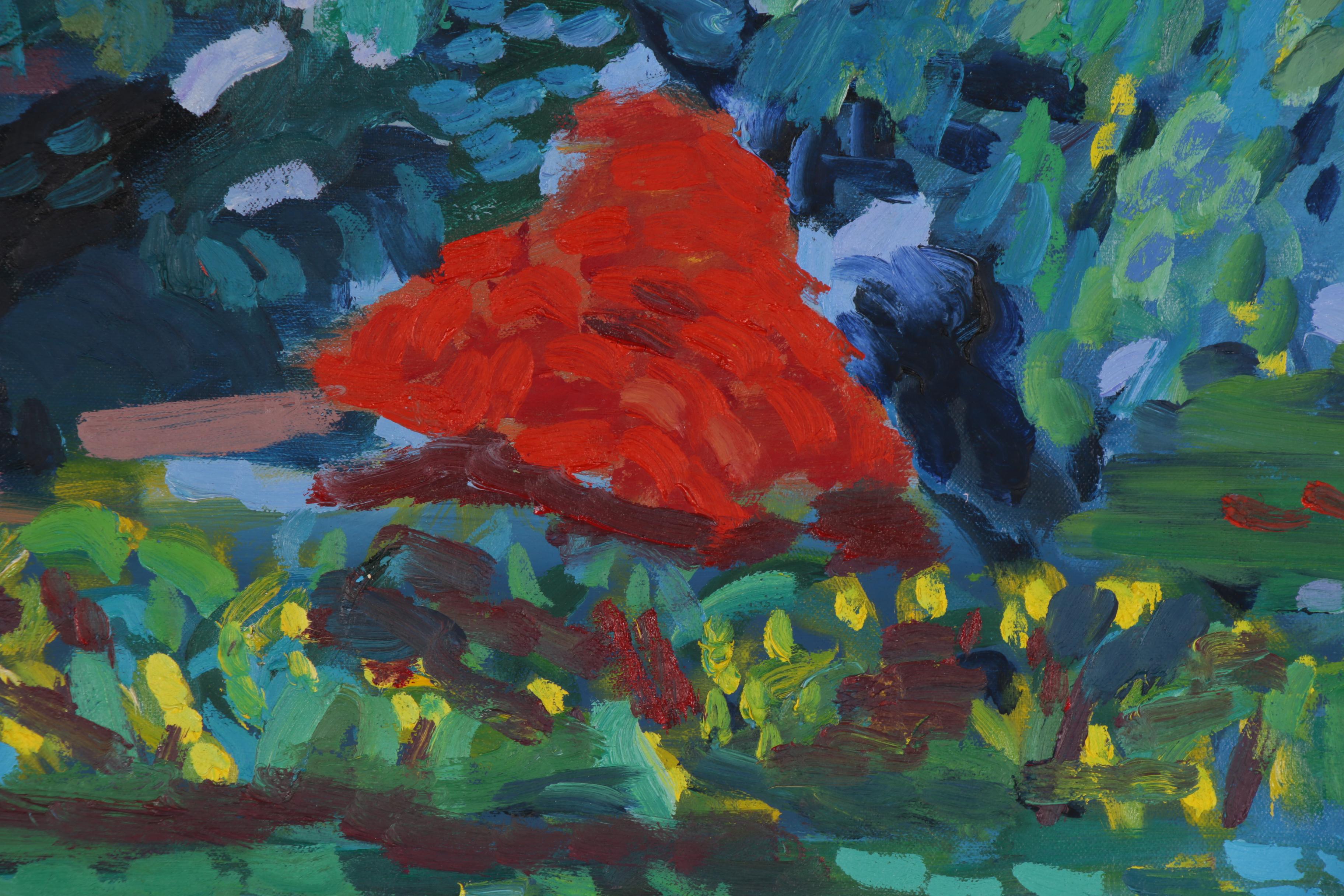 Jerald Mironov Post-Impressionist Style Oil Painting of Waterscape