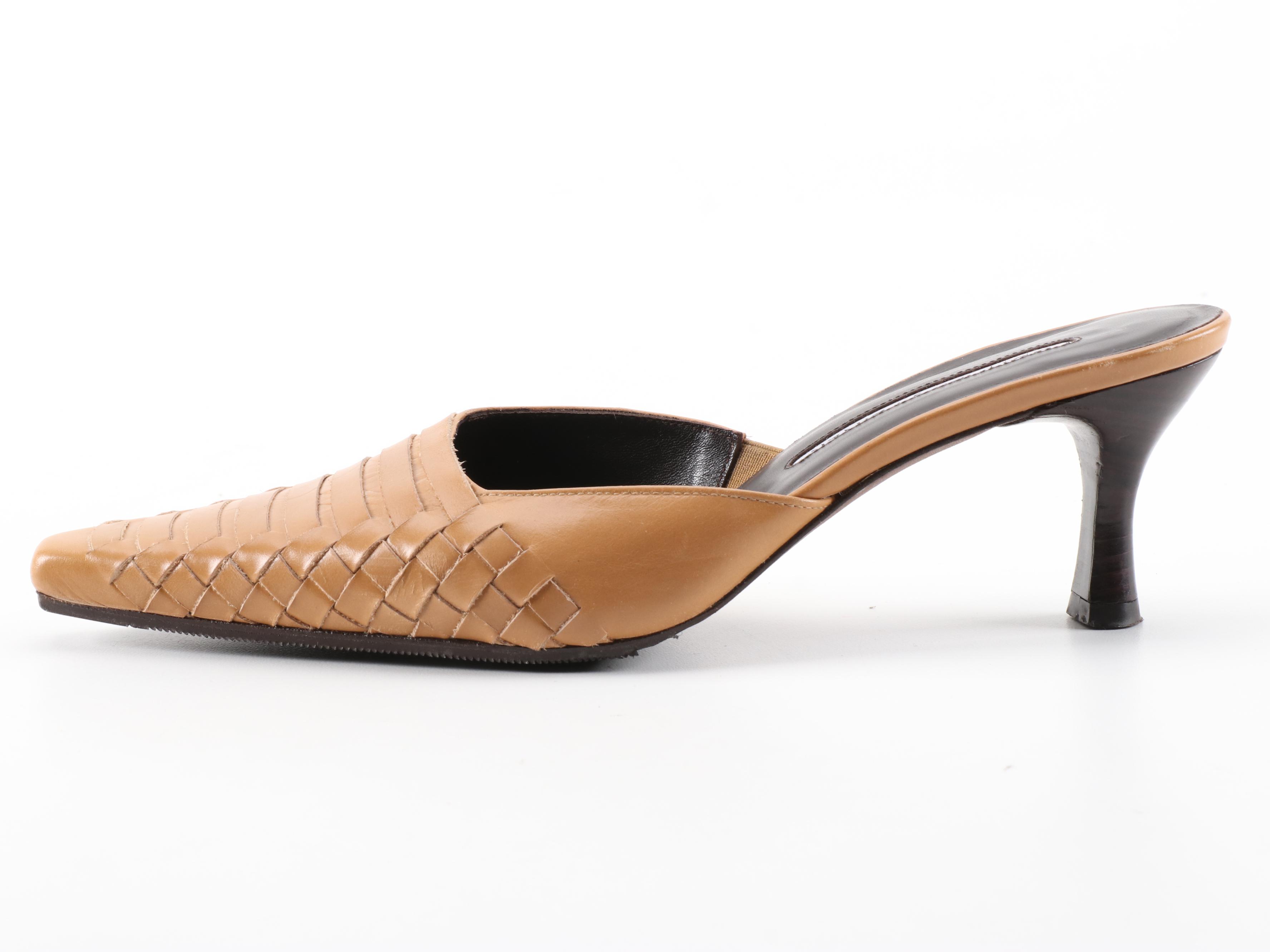 Donald J Pliner, Cole Haan and Saks Fifth Avenue Python Skin and Leather Mules