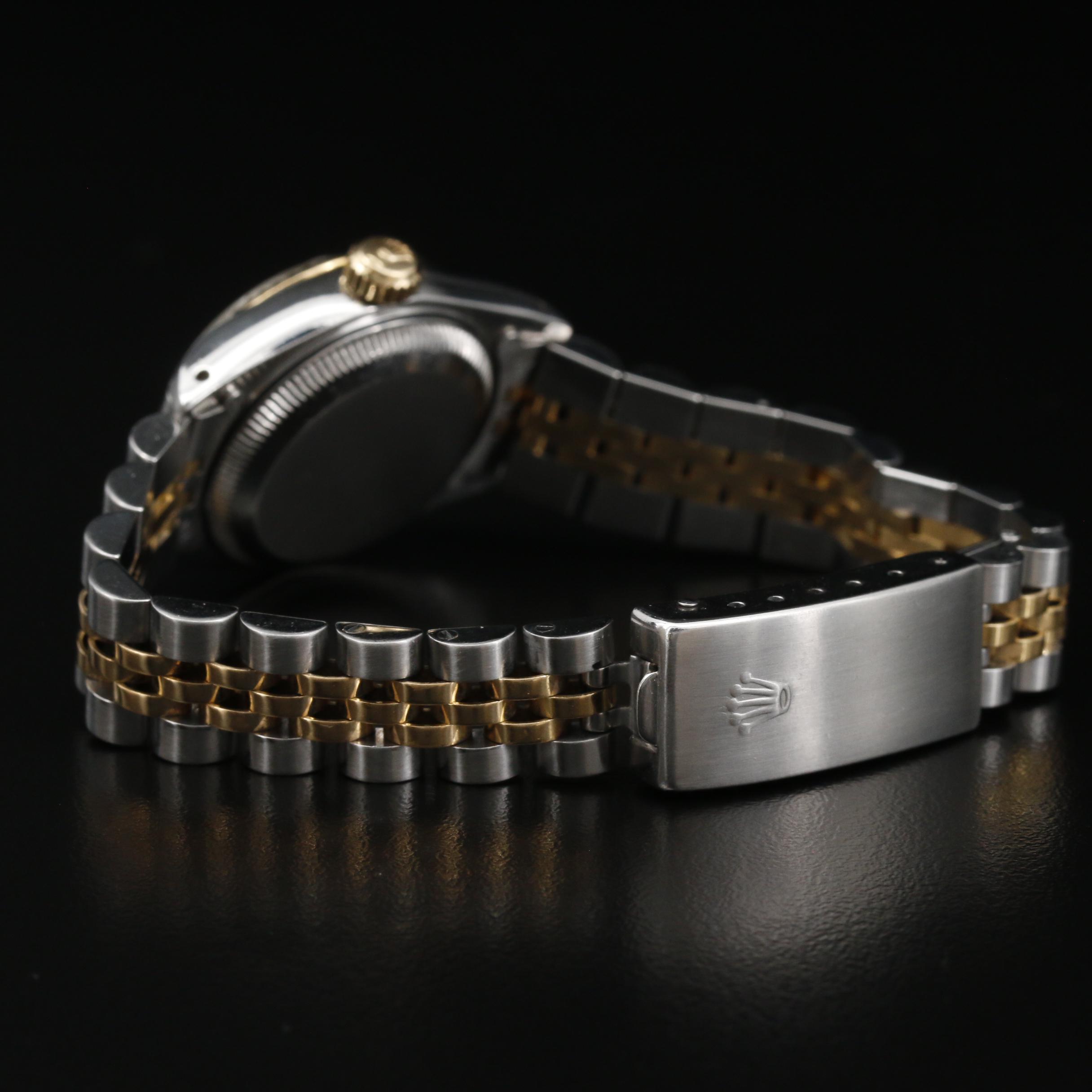 1990 - 1991 Rolex Datejust 18K and Stainless Steel Watch with Diamond Dial