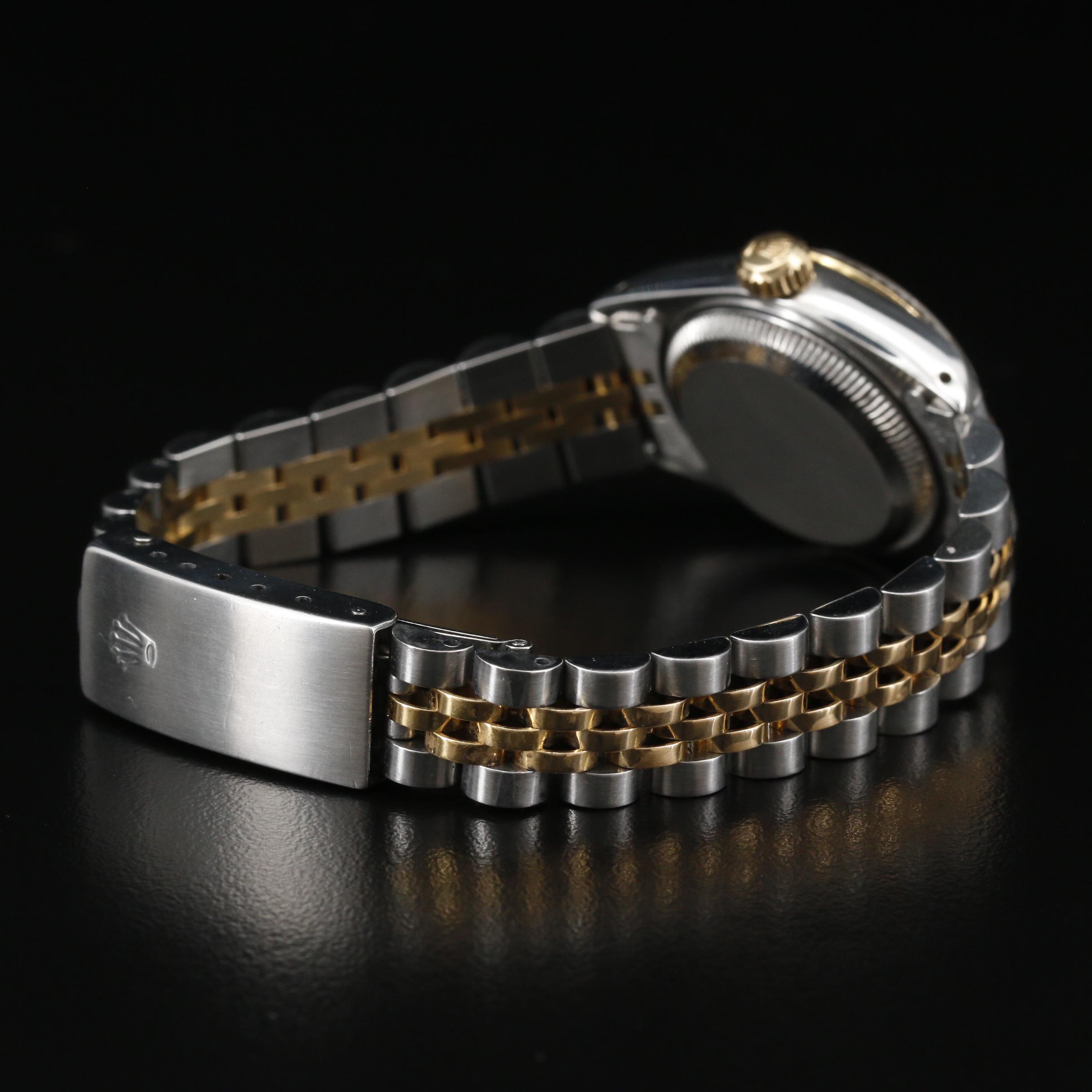 1990 - 1991 Rolex Datejust 18K and Stainless Steel Watch with Diamond Dial