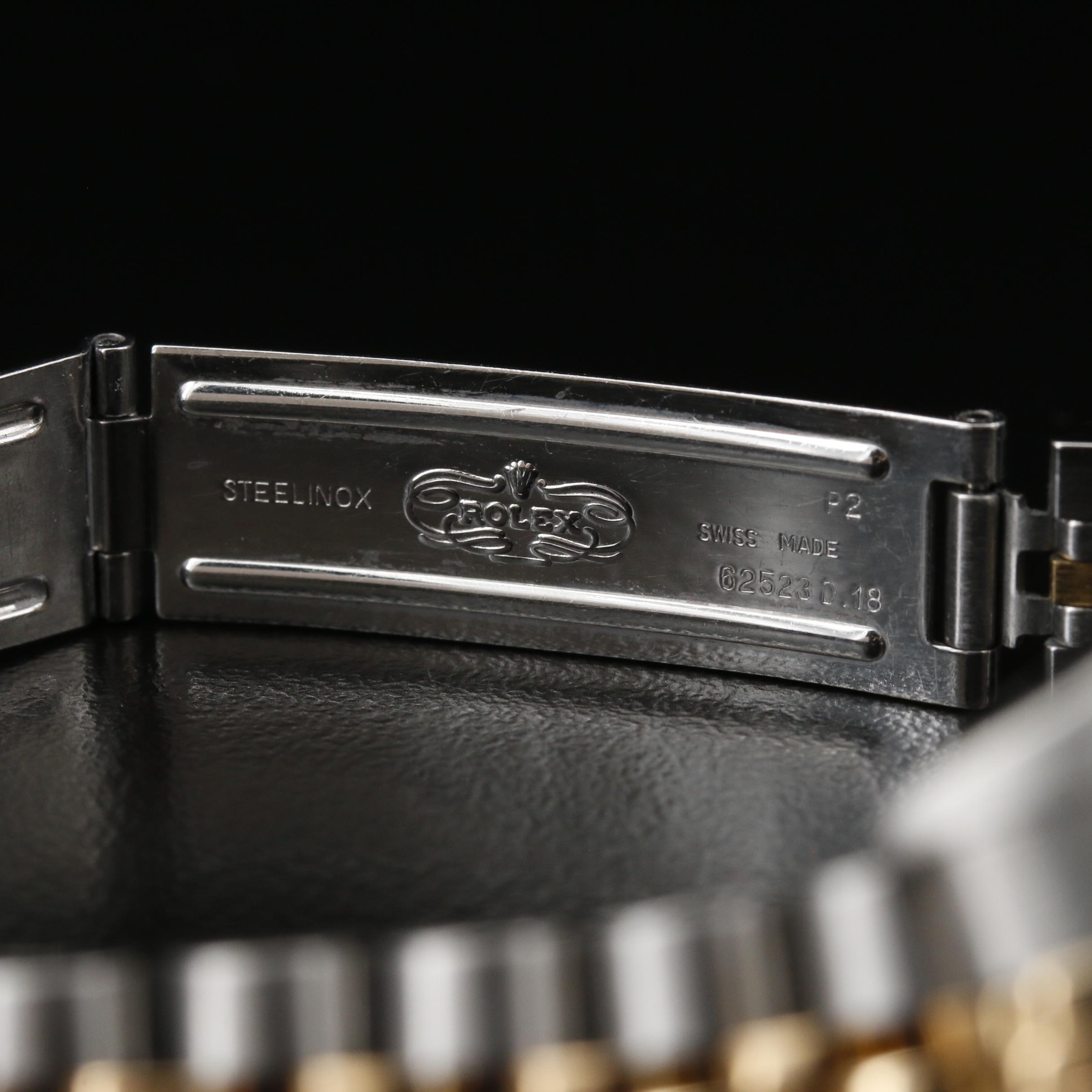 1990 - 1991 Rolex Datejust 18K and Stainless Steel Watch with Diamond Dial