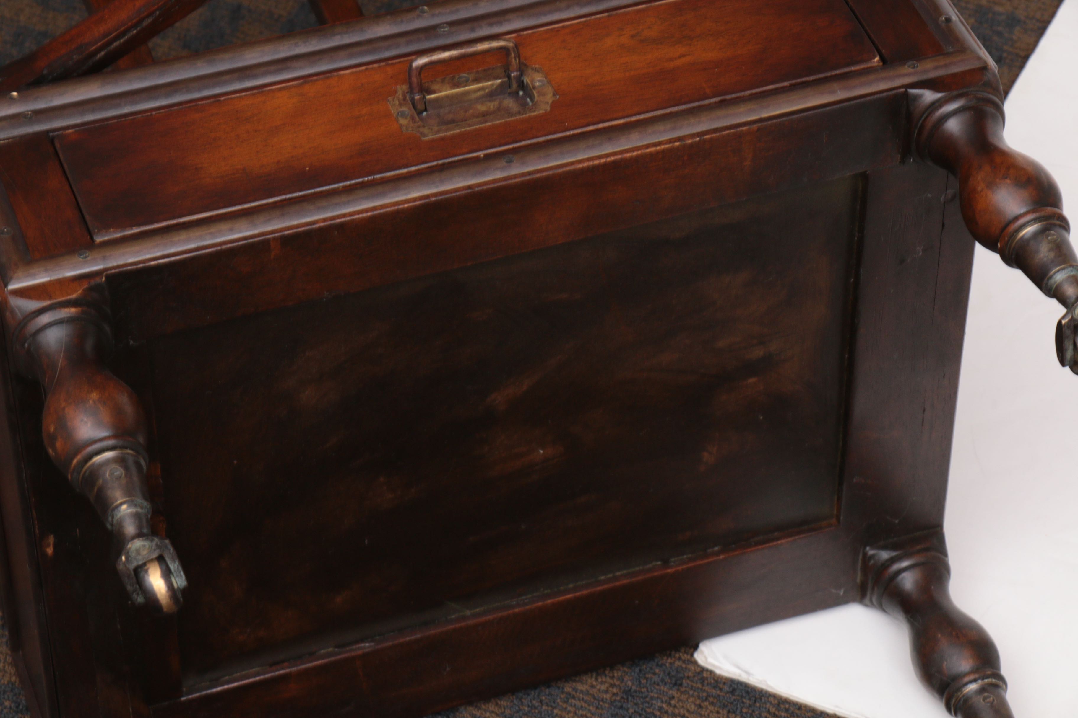 Two George III Style Mahogany-Stained Canterburies, 20th Century