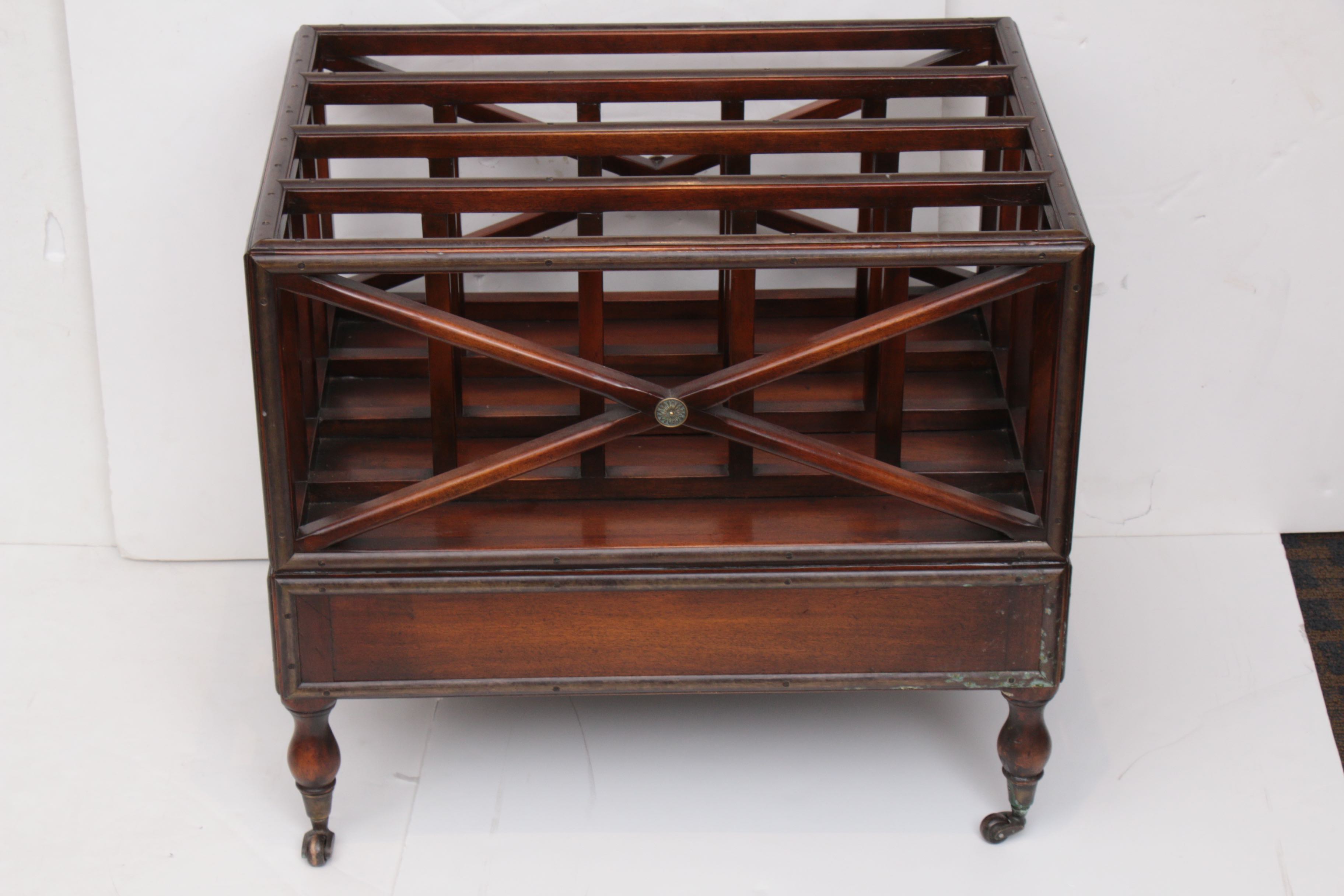Two George III Style Mahogany-Stained Canterburies, 20th Century