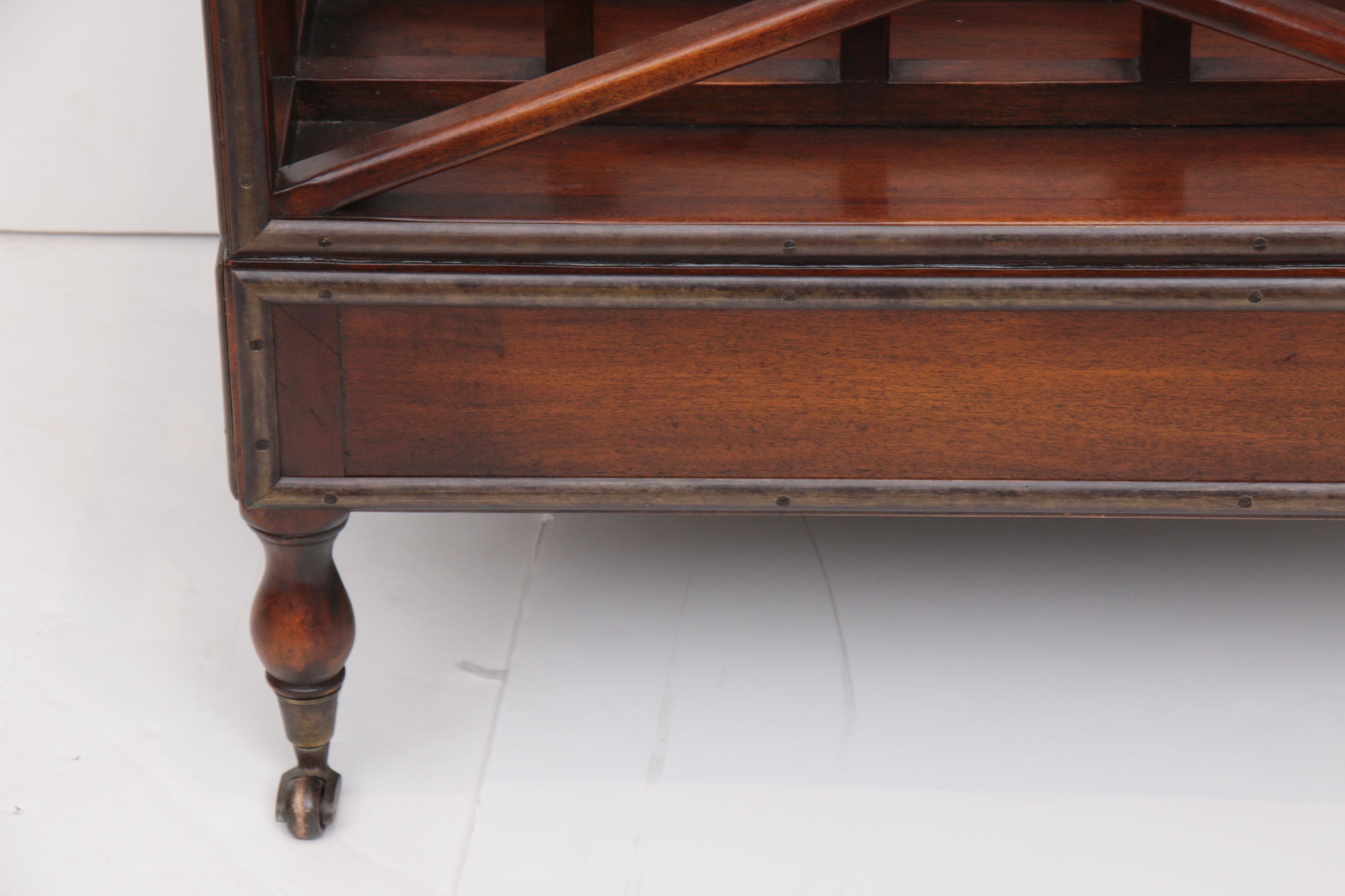 Two George III Style Mahogany-Stained Canterburies, 20th Century