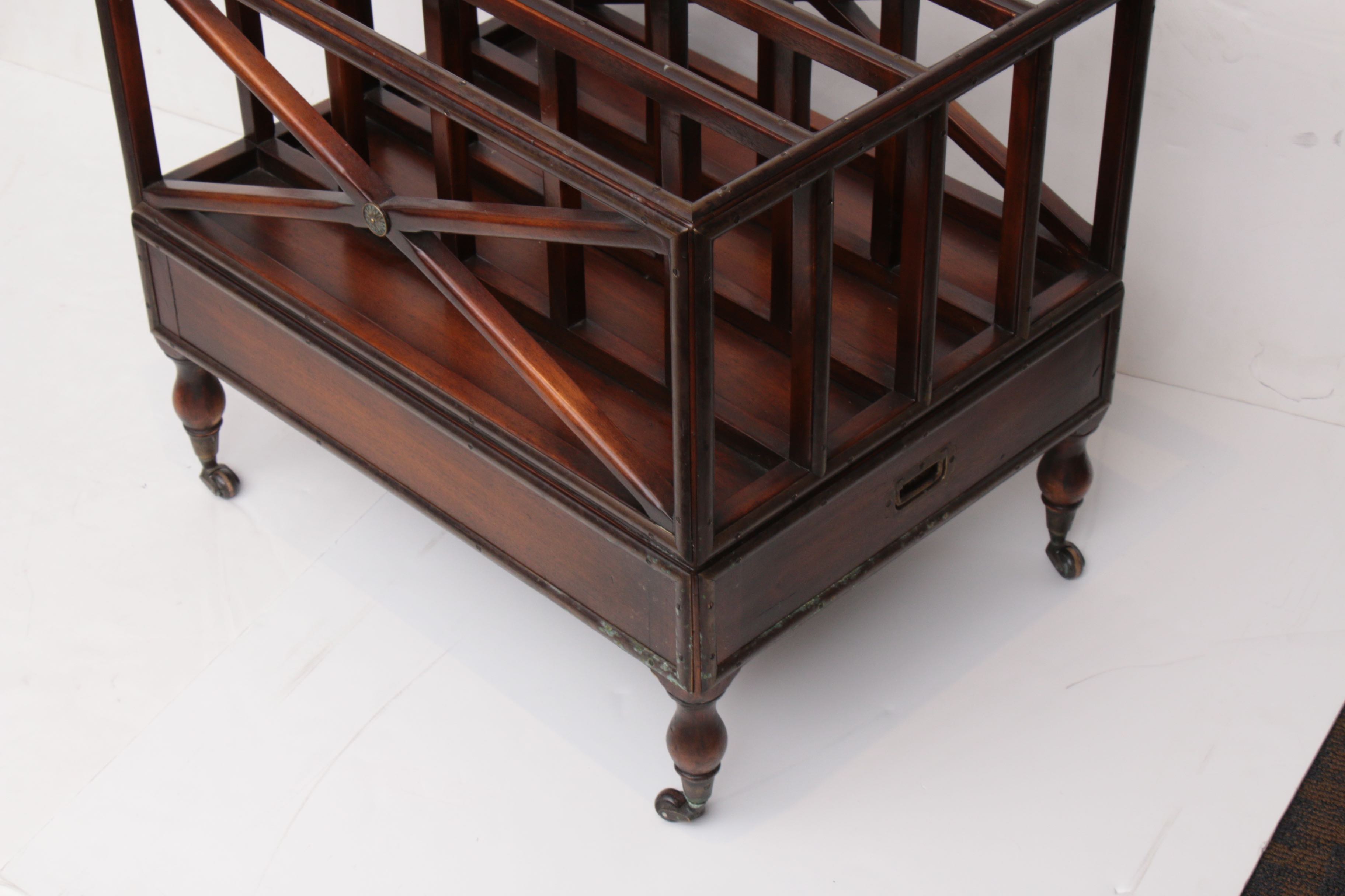 Two George III Style Mahogany-Stained Canterburies, 20th Century