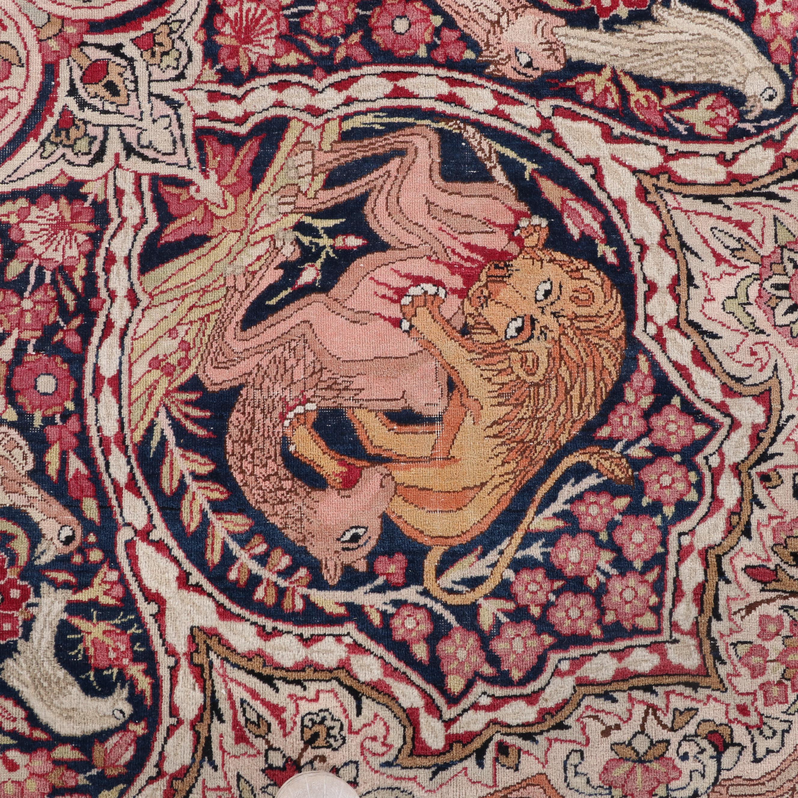 13'11 x 20'5 Lavar Kerman Southeast Persian Pictorial Carpet, circa 1890