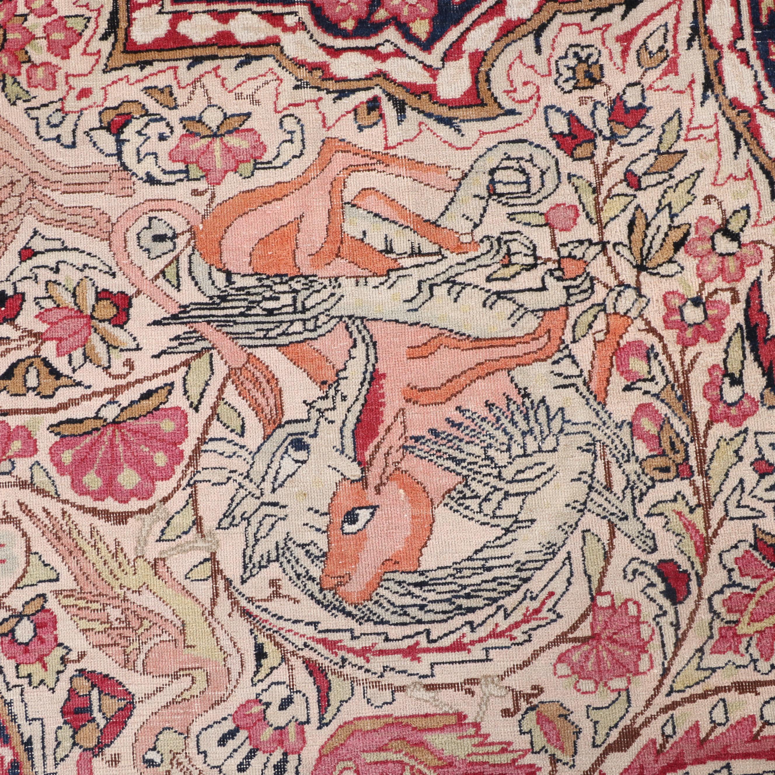 13'11 x 20'5 Lavar Kerman Southeast Persian Pictorial Carpet, circa 1890