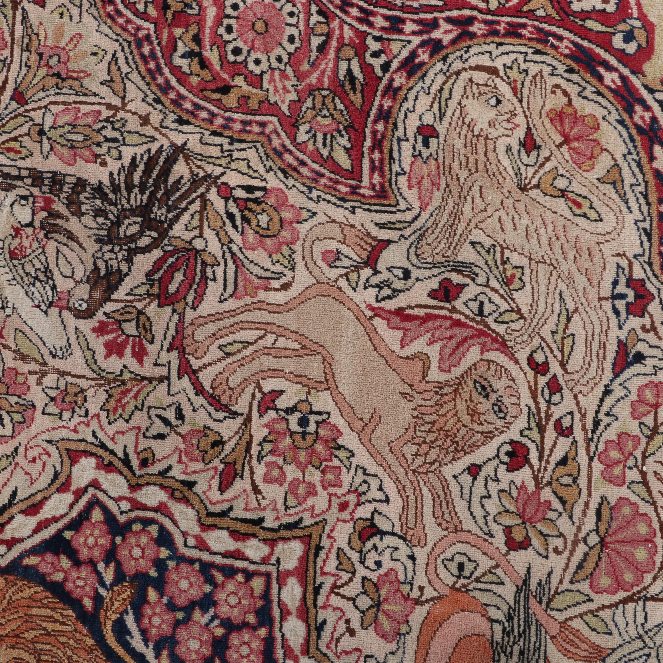 13'11 x 20'5 Lavar Kerman Southeast Persian Pictorial Carpet, circa 1890