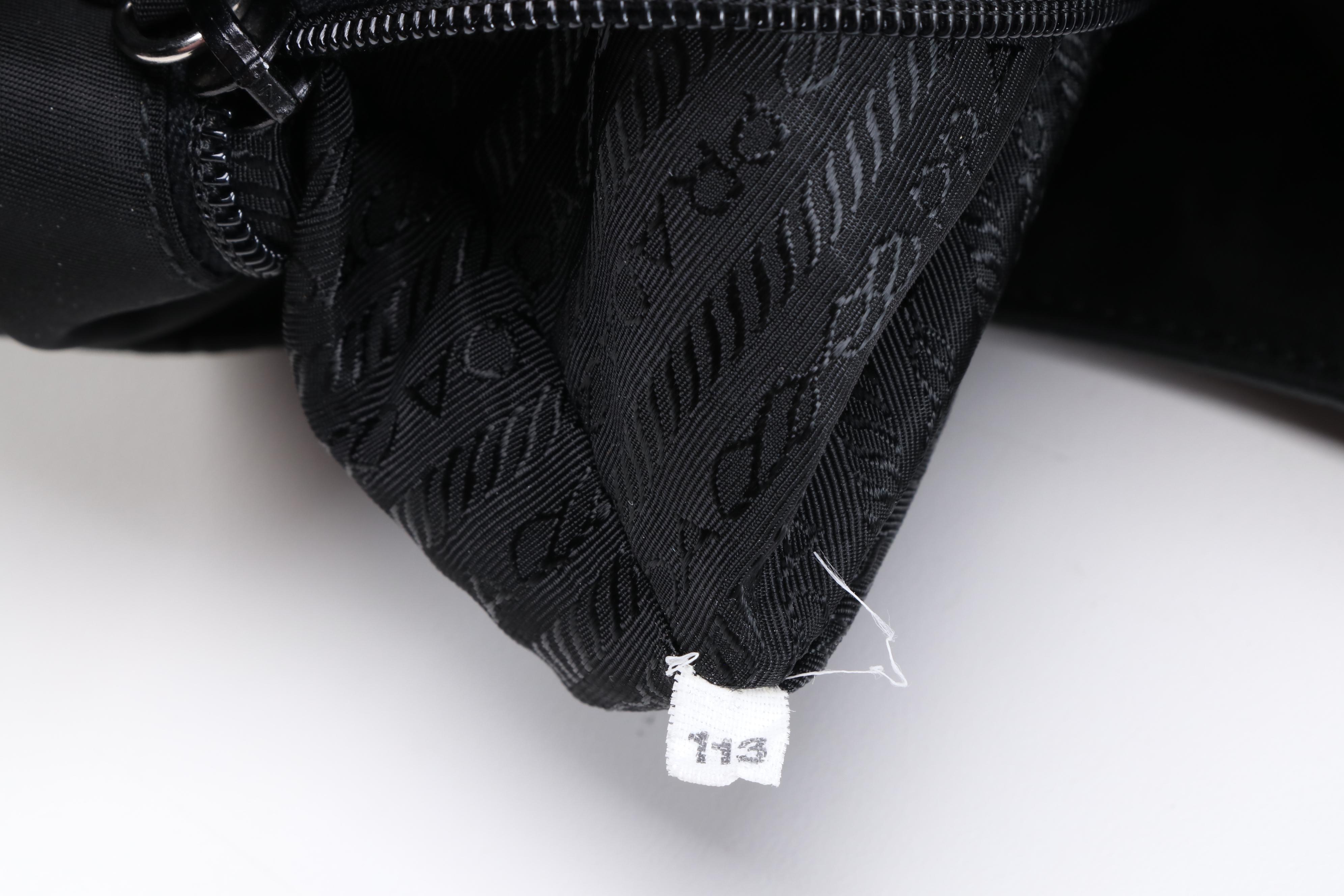 Prada Dark Green Nylon Shoulder Bag with Black Resin Arc Handle