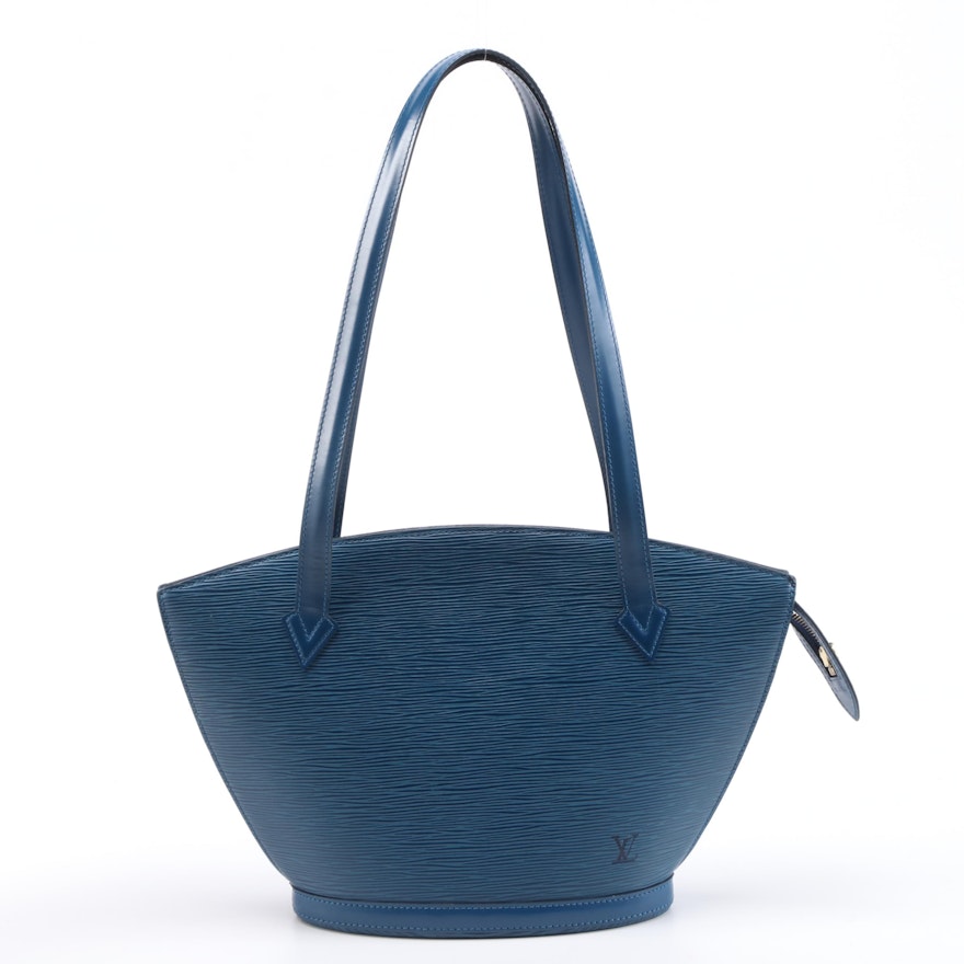 Louis Vuitton St. Jacques PM Bag in Toledo Blue Epi and Smooth Leather