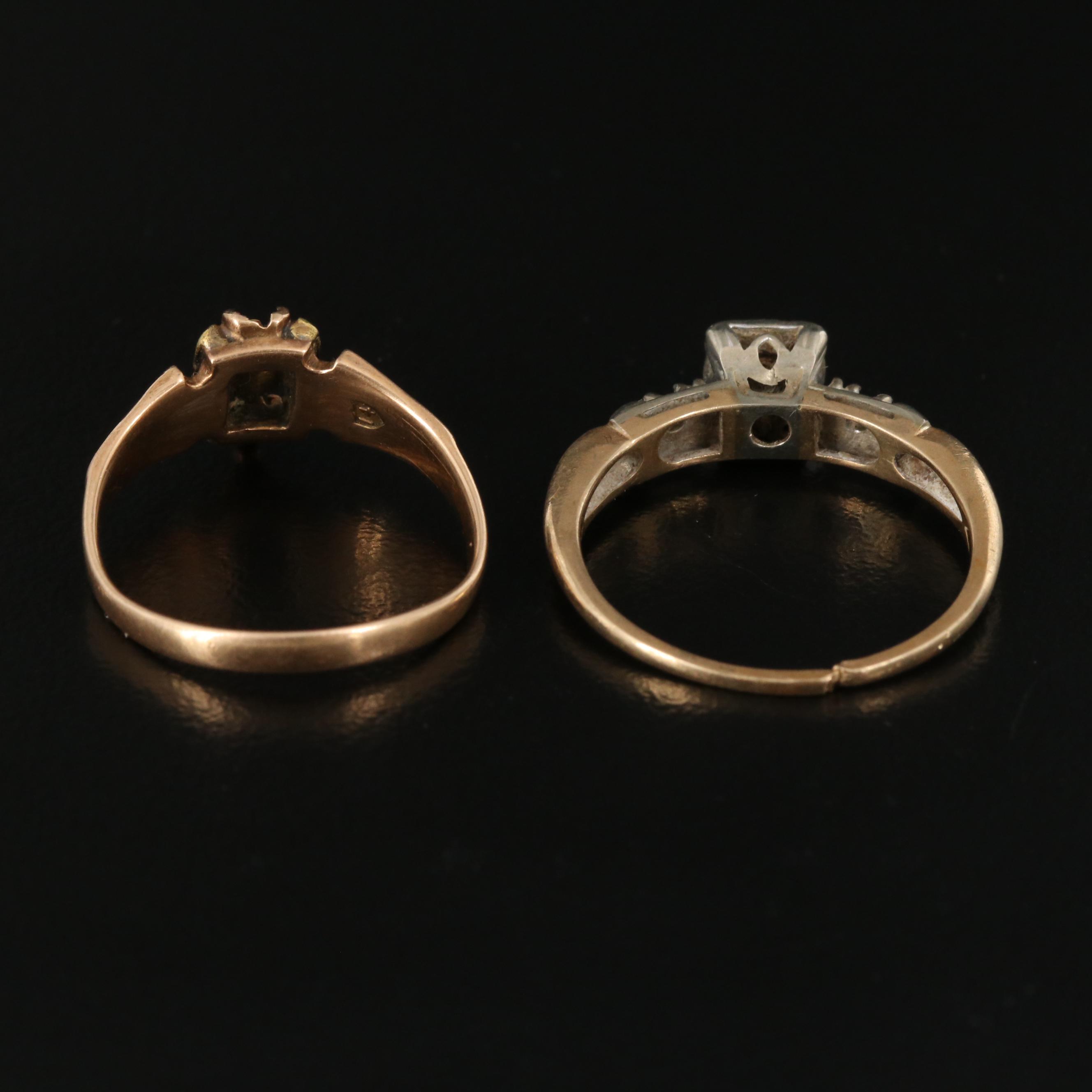 Vintage 14K Ring Mounts