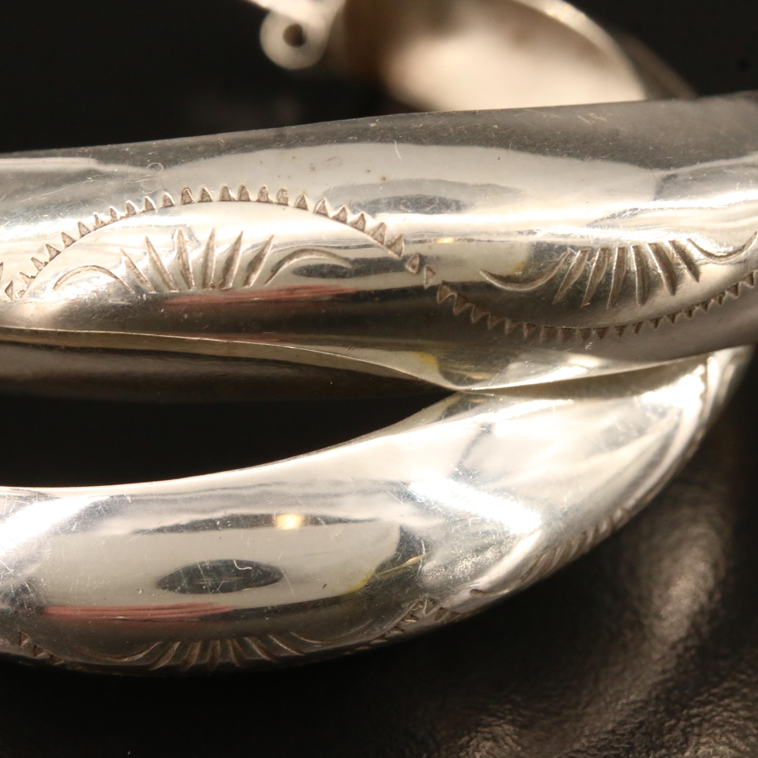 Southwestern Style Earrings Featuring Harvey Mace Navajo Diné Feather Earrings