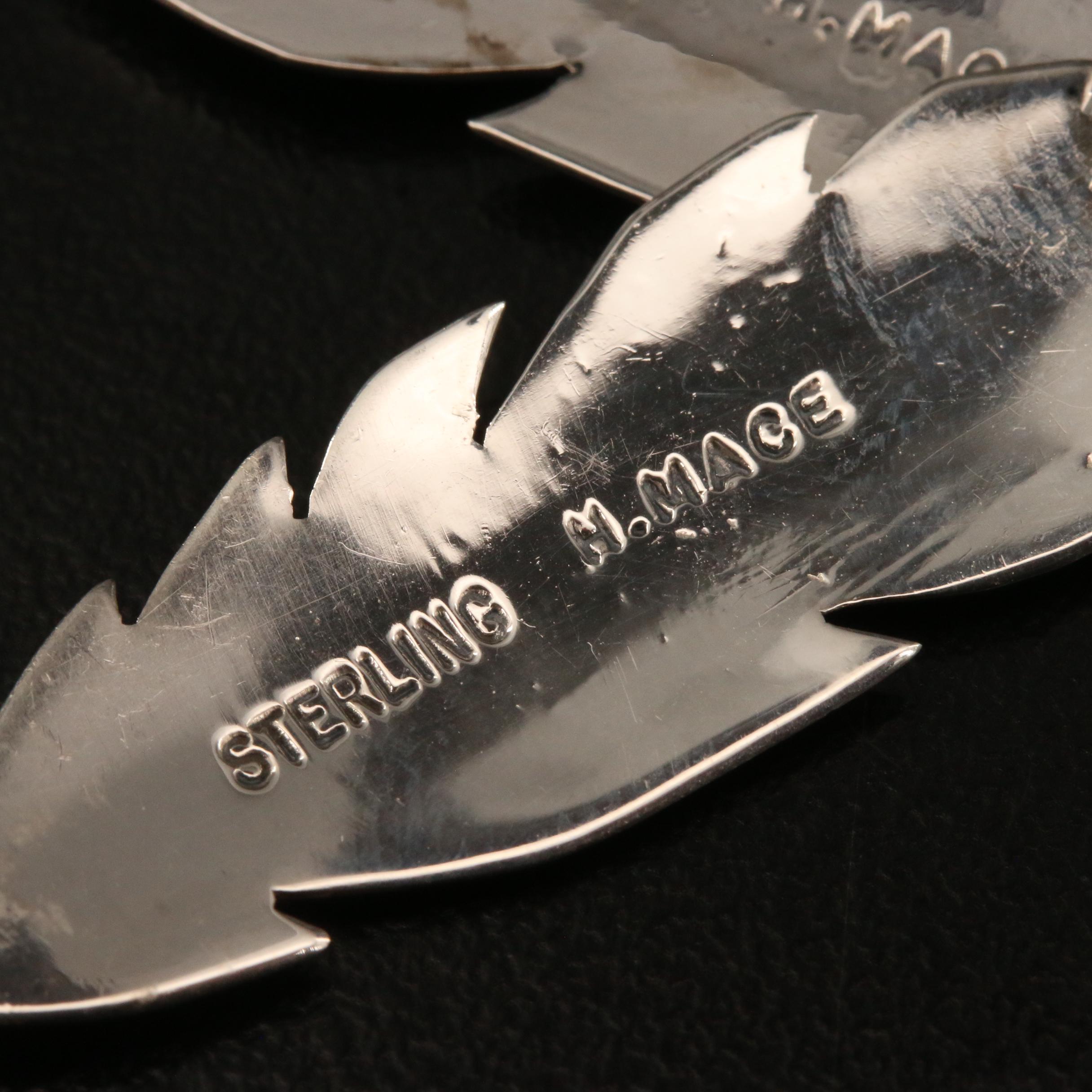 Southwestern Style Earrings Featuring Harvey Mace Navajo Diné Feather Earrings