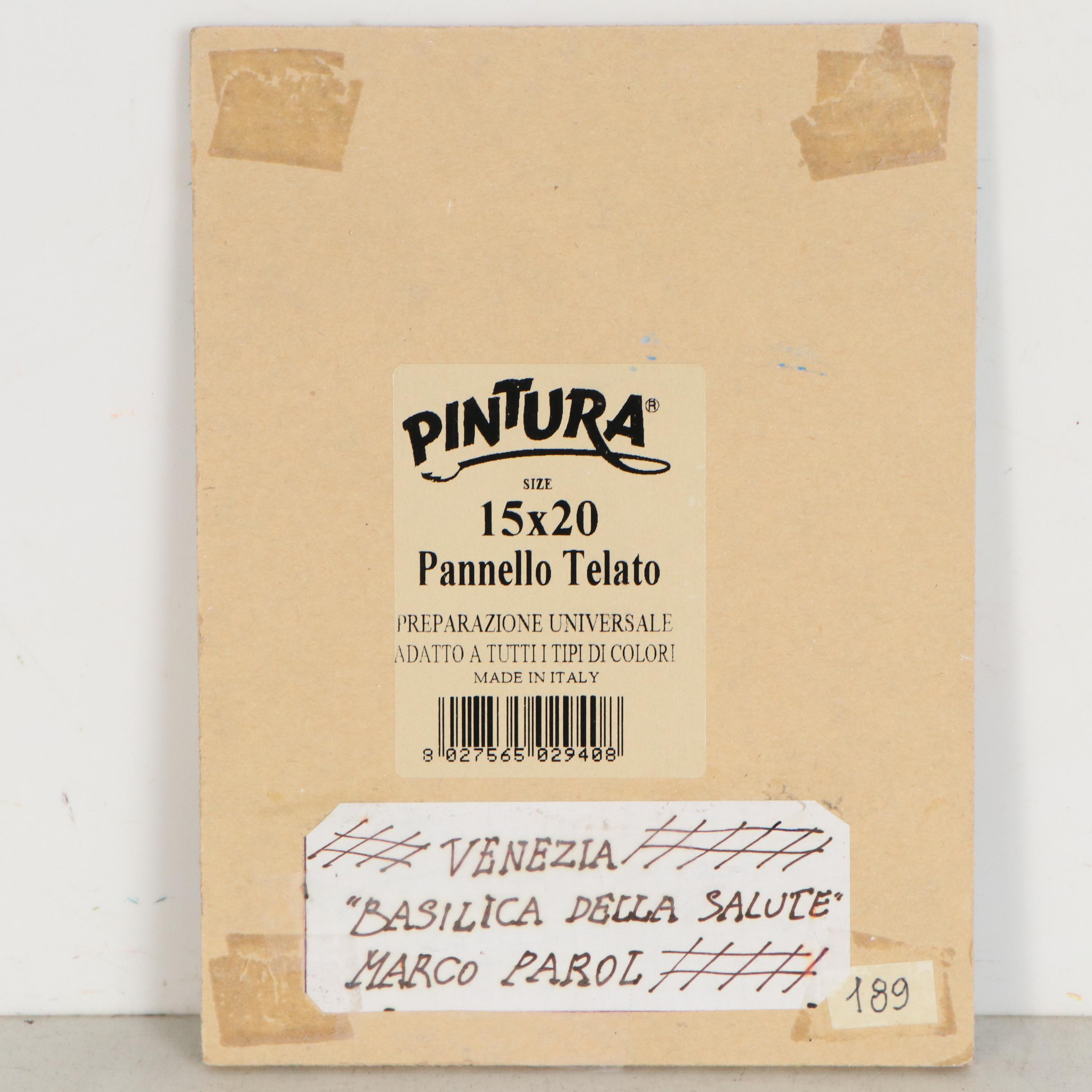 Marco Parol Oil Painting of Venice "Basilica Della Salute"