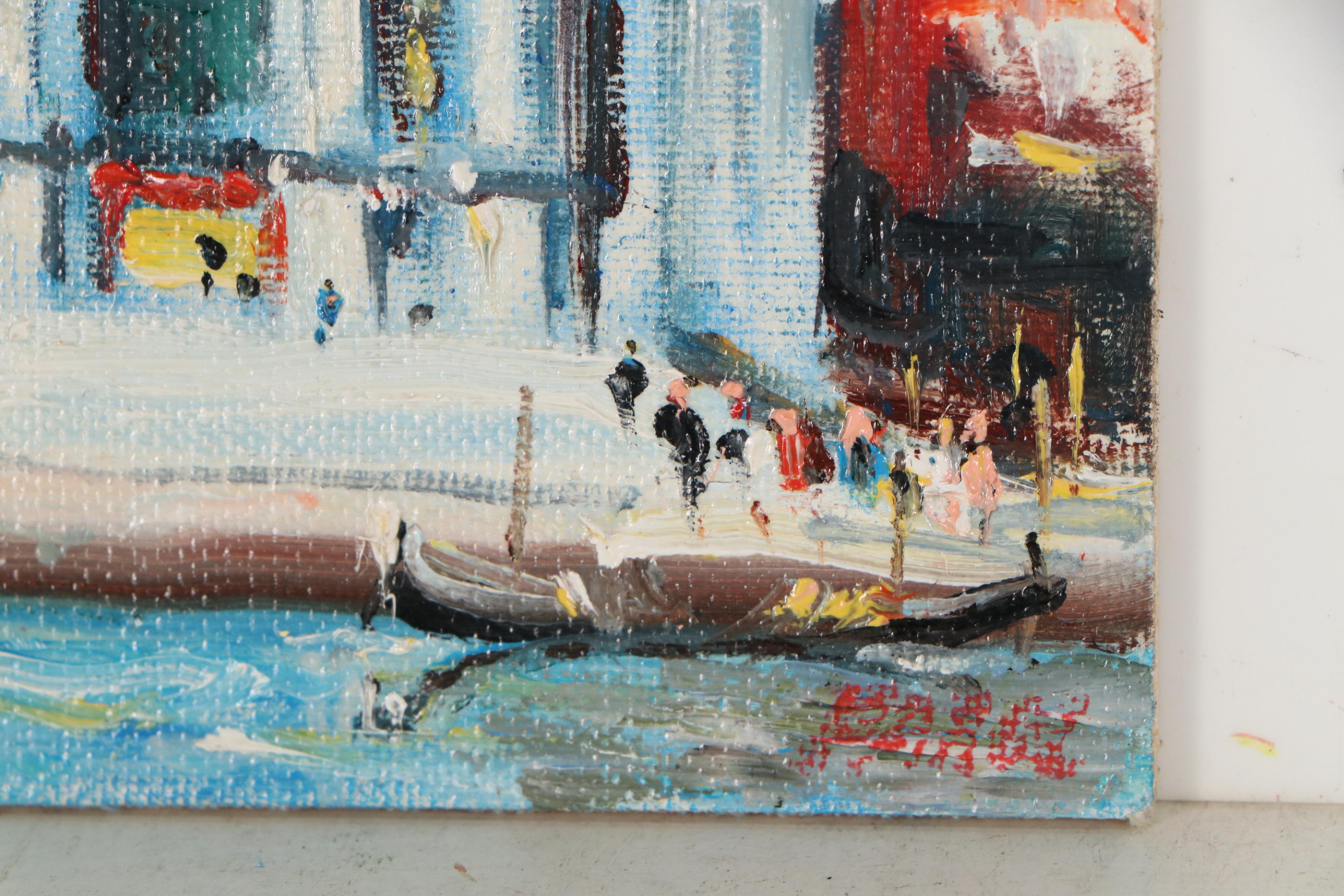 Marco Parol Oil Painting of Venice "Basilica Della Salute"