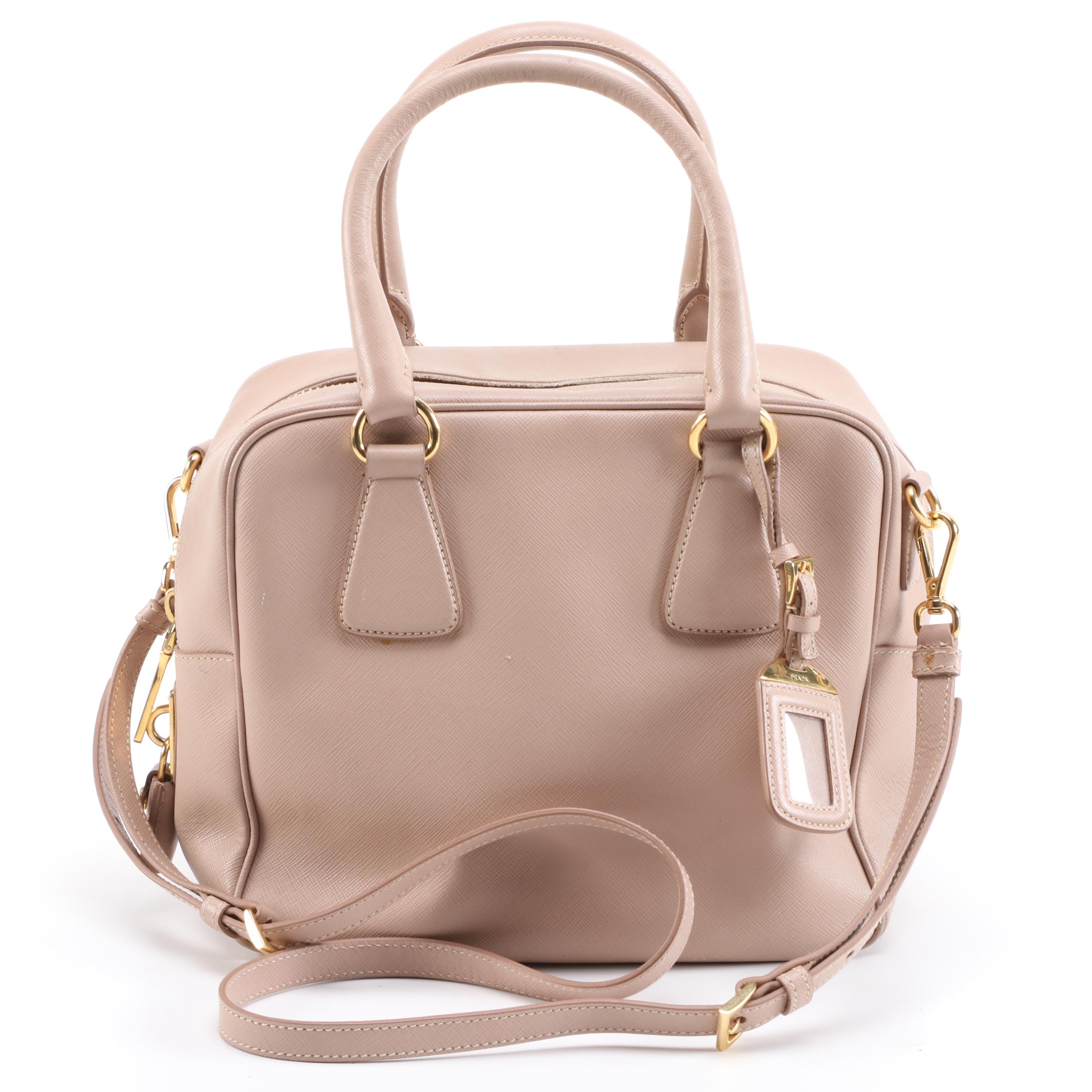 Prada Blush Saffiano Leather Two-Way Satchel