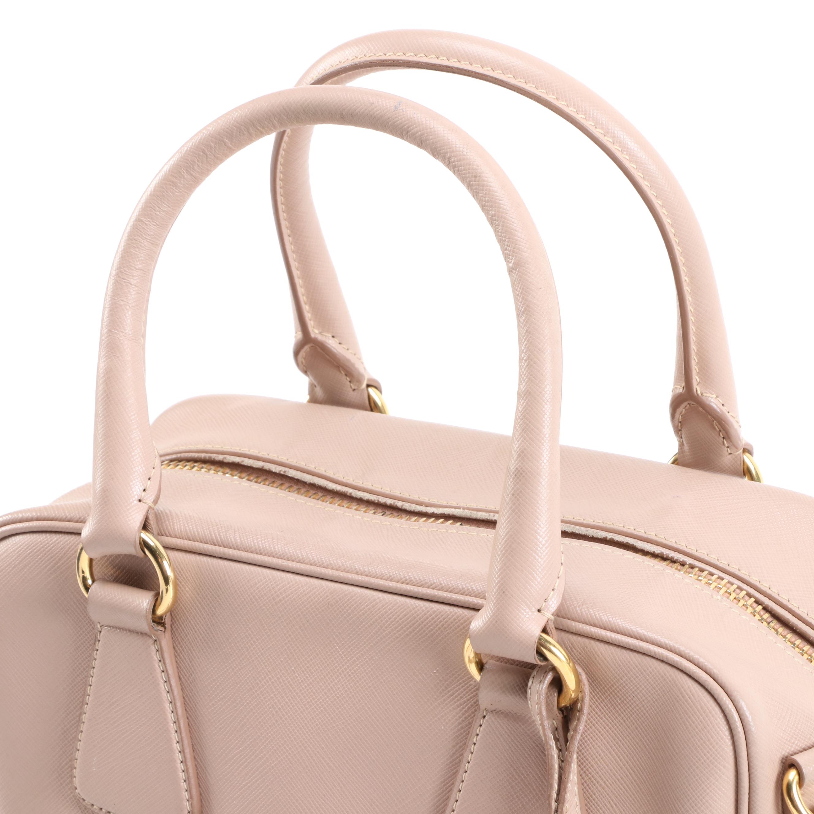 Prada Blush Saffiano Leather Two-Way Satchel