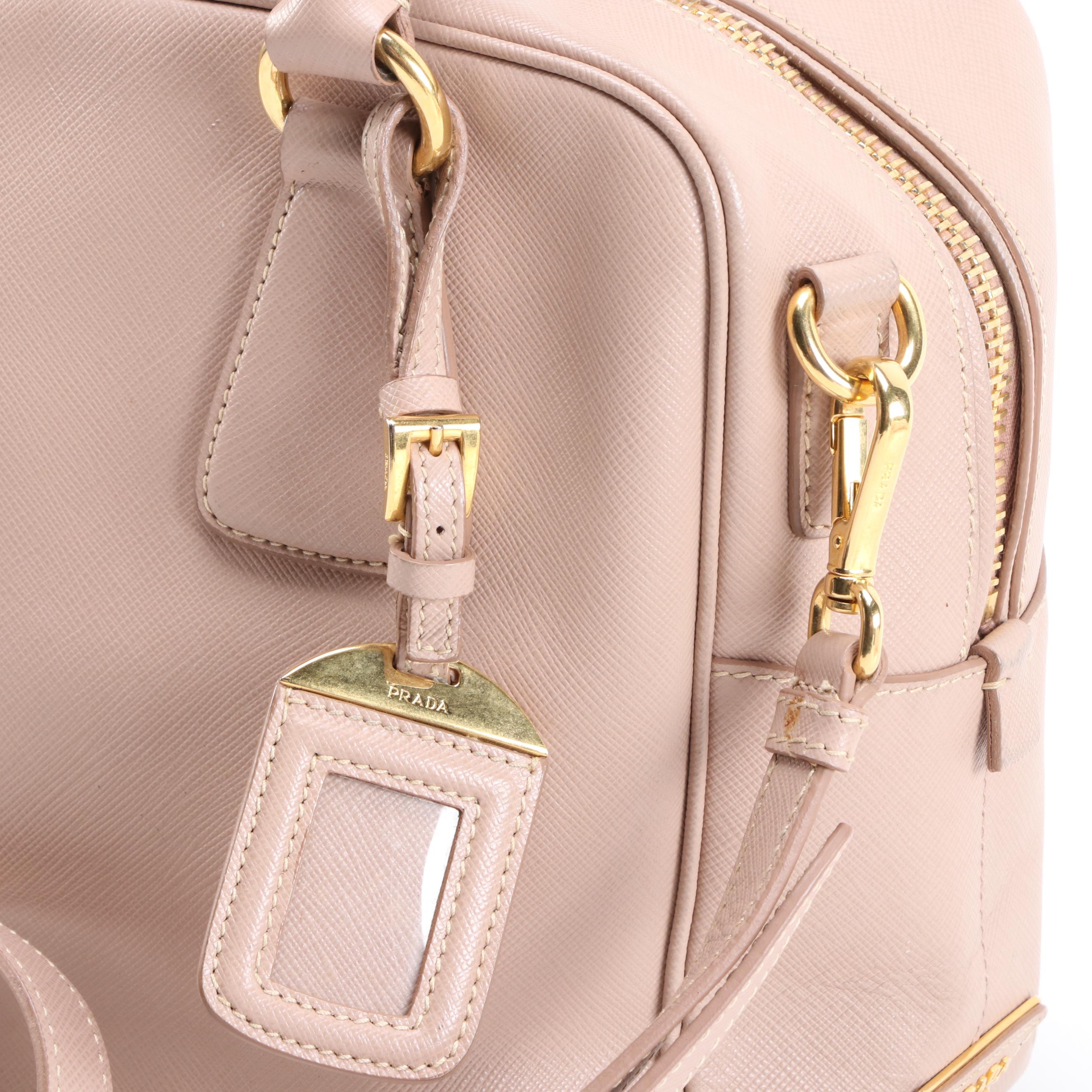 Prada Blush Saffiano Leather Two-Way Satchel