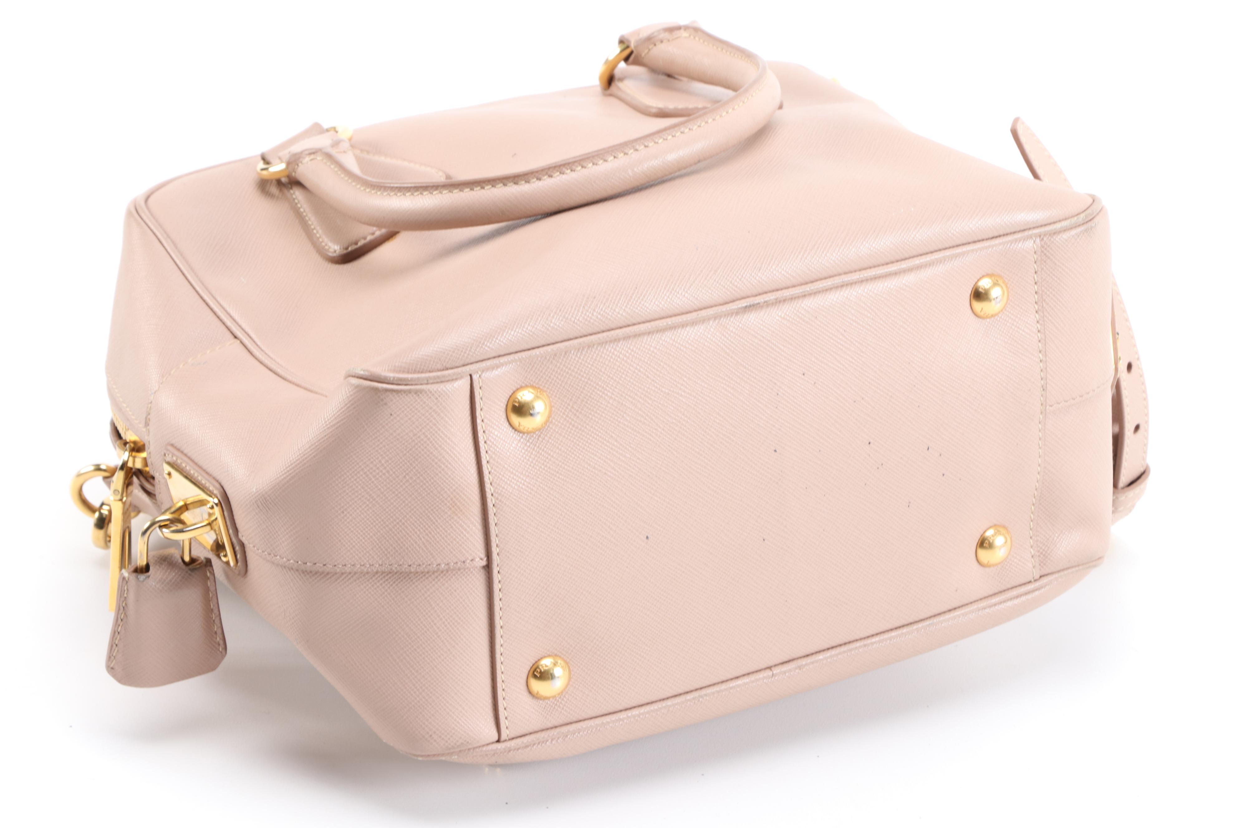 Prada Blush Saffiano Leather Two-Way Satchel
