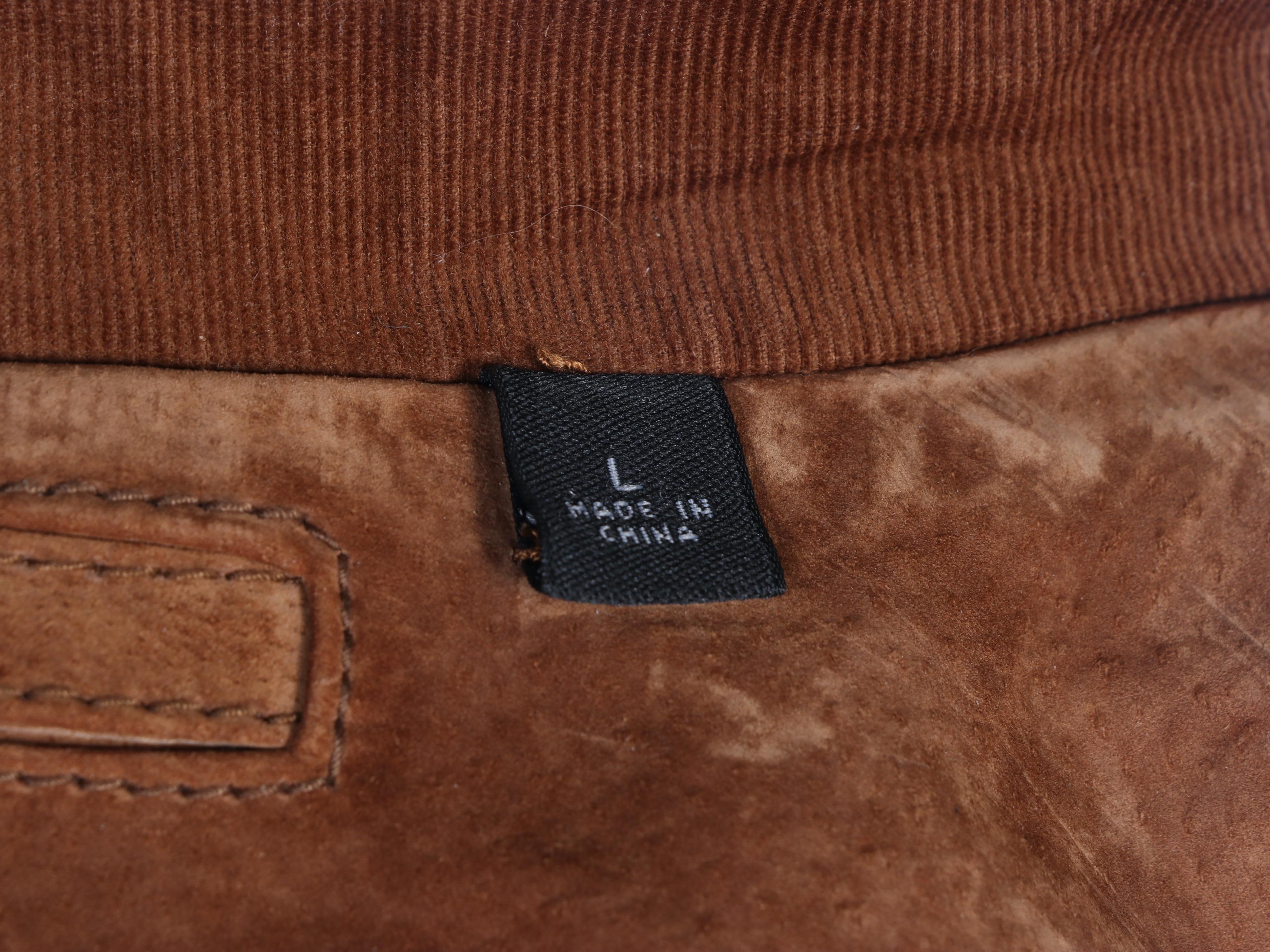Men's Roundtree and Yorke Brown Suede Jacket
