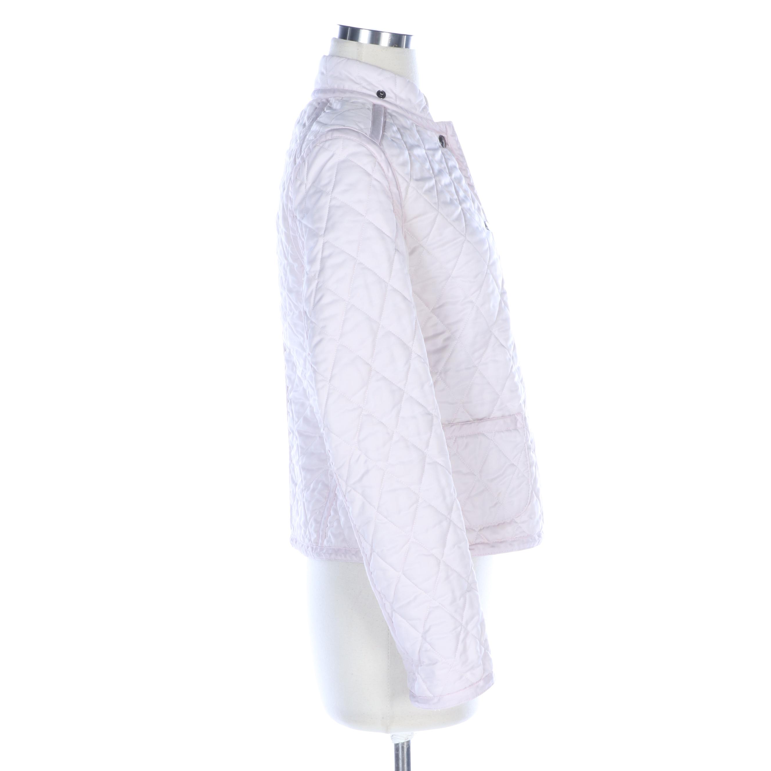 Burberry Light Pink Quilted Jacket with "Nova Check" Lining