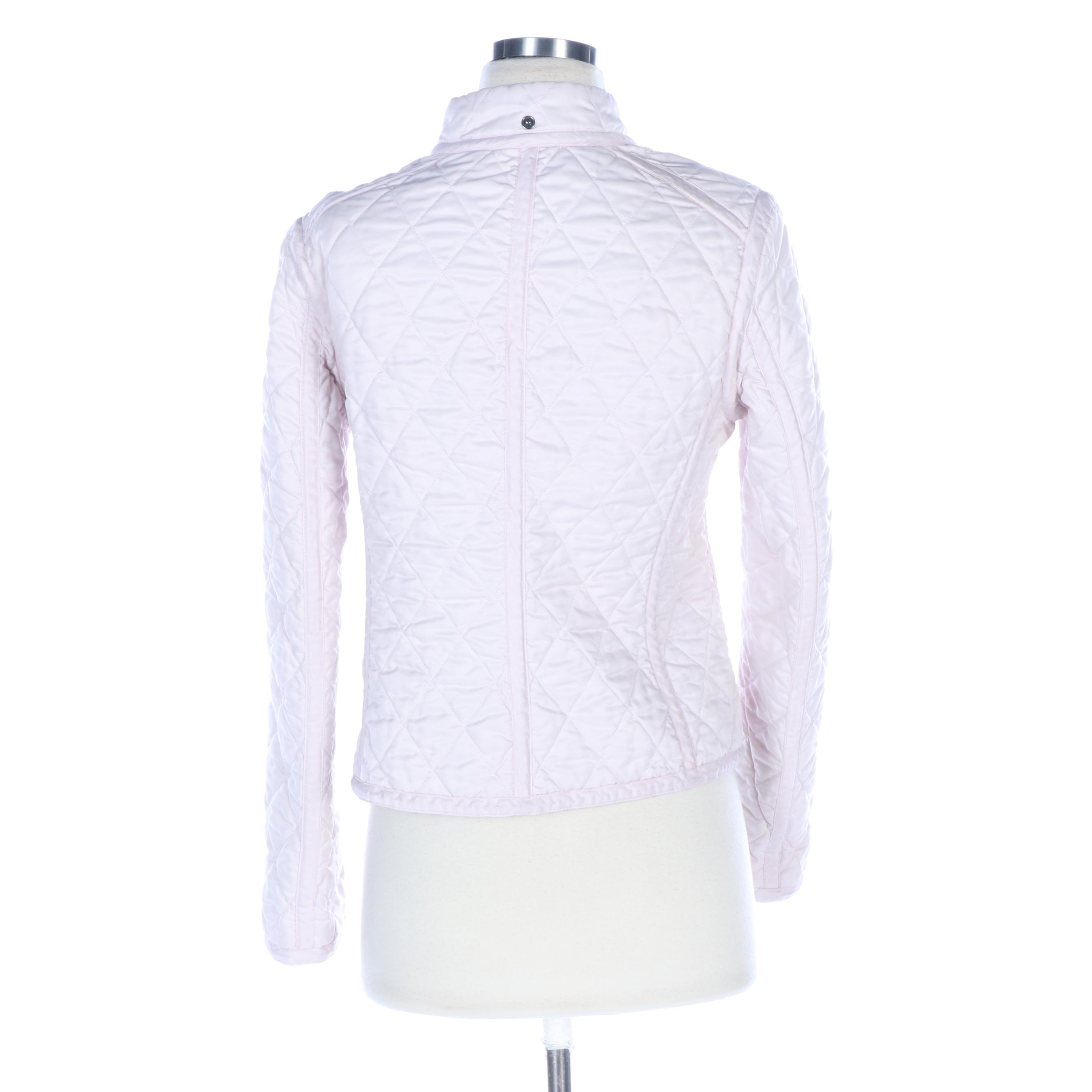 Burberry Light Pink Quilted Jacket with "Nova Check" Lining