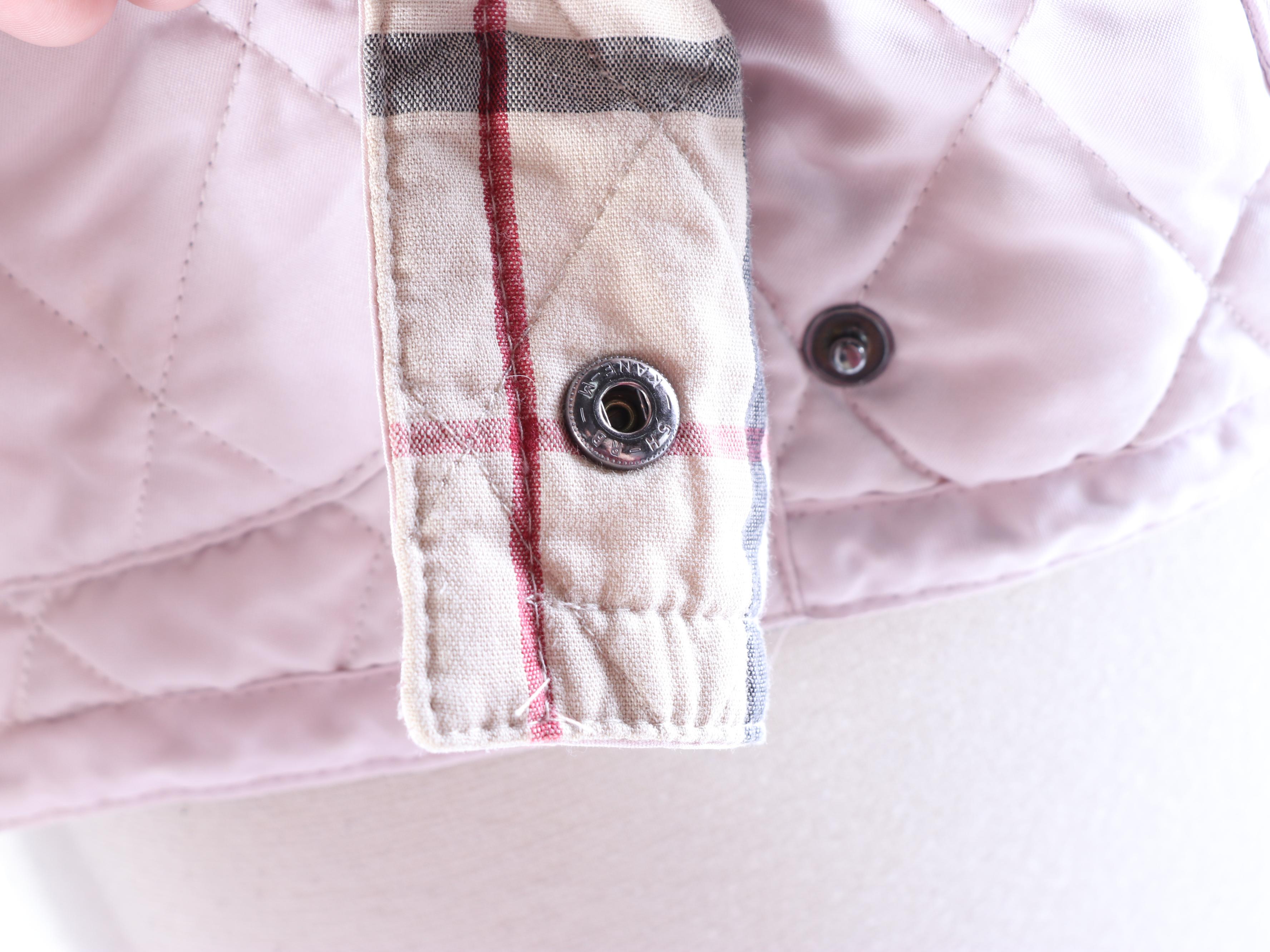Burberry Light Pink Quilted Jacket with "Nova Check" Lining