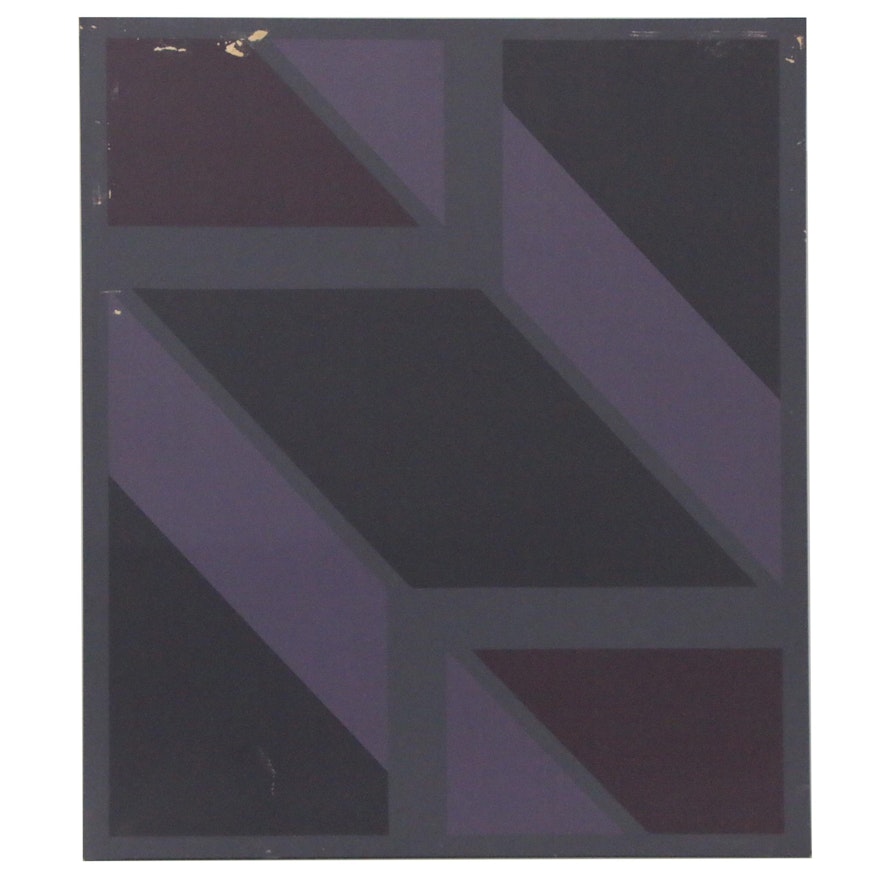 Geometric Abstraction Acrylic Painting, 21st Century